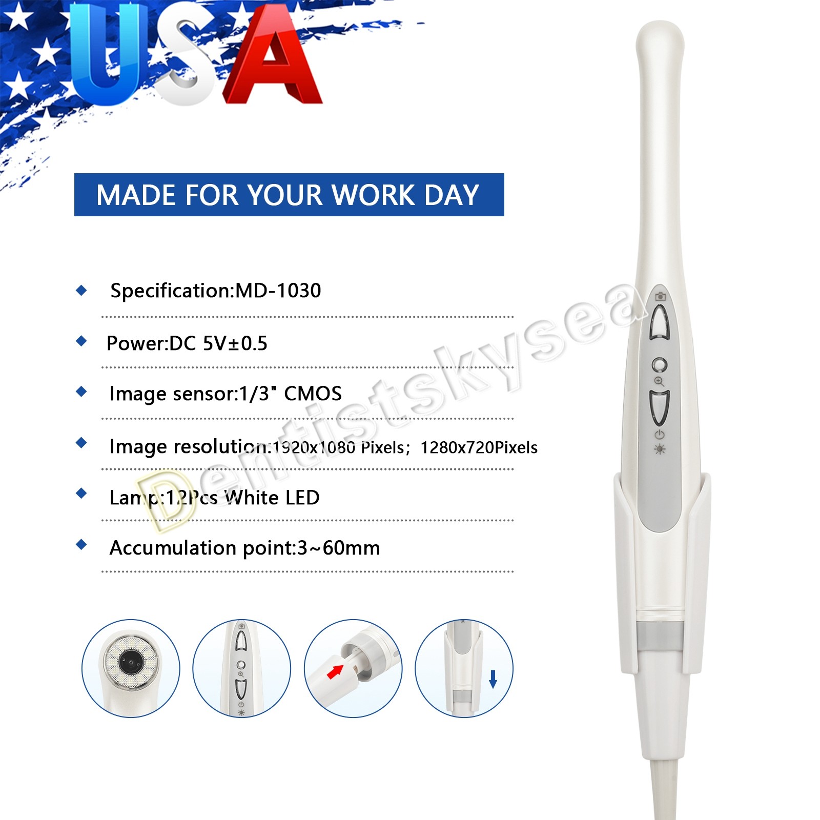 Dental Ultrasonic Piezo Scaler Handpiece fit For EMS WOODPECKER type Tips 135℃