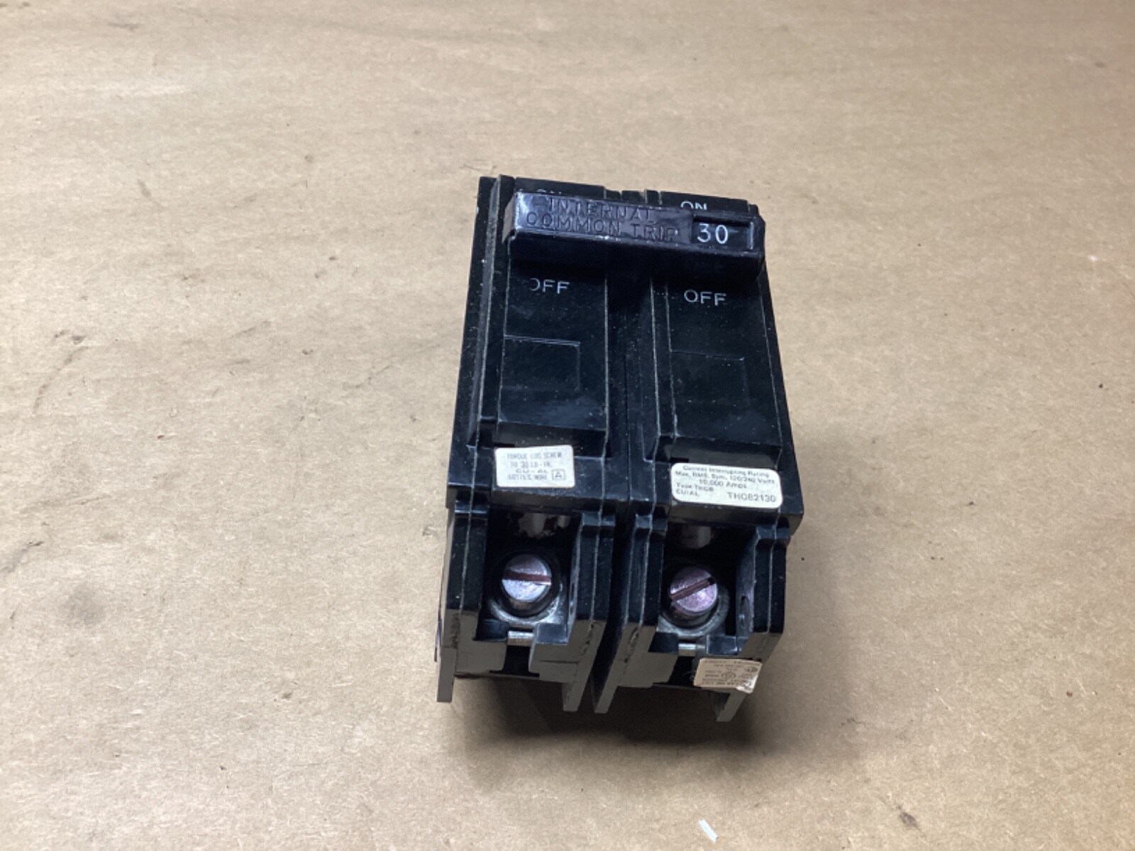 * General Electric 30 AMP 2 Pole Circuit Breaker THQB2130 #101F206*CO