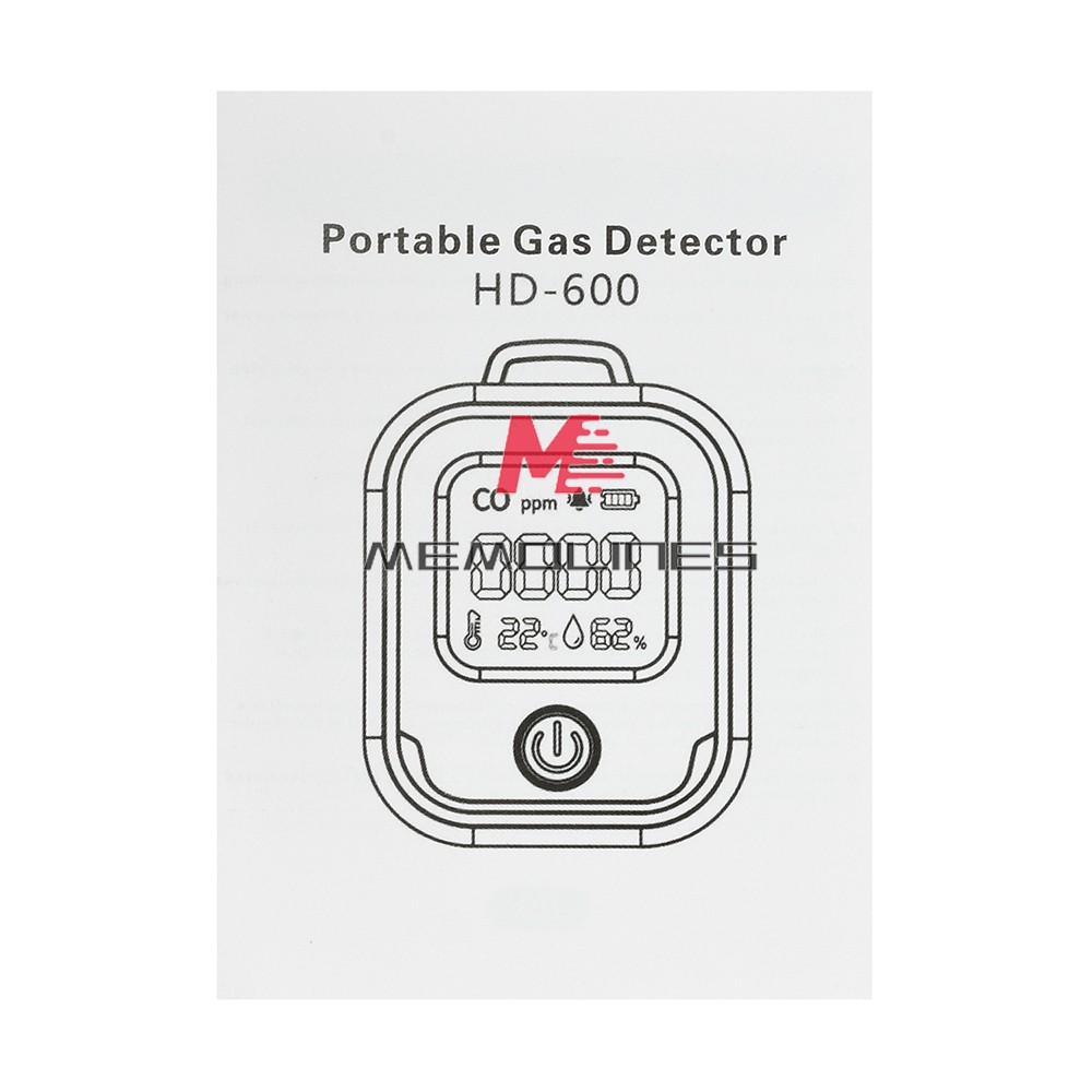 Air Quality Monitor 3-in-1 Carbon Monoxide Detector Temperature Humidity Alarm