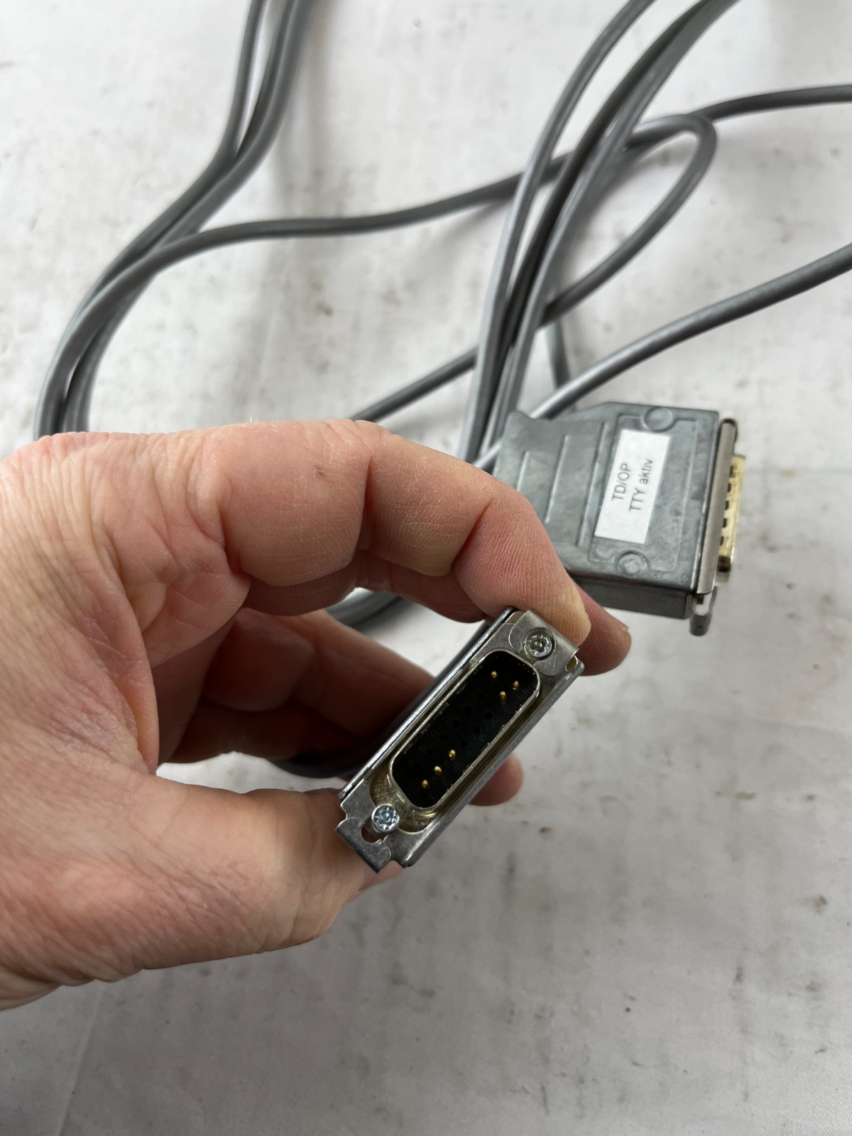 Siemens TTY Cable TDI OP TTY aktiv INC 1/02 PLC HMI Interface Cable Used Spare