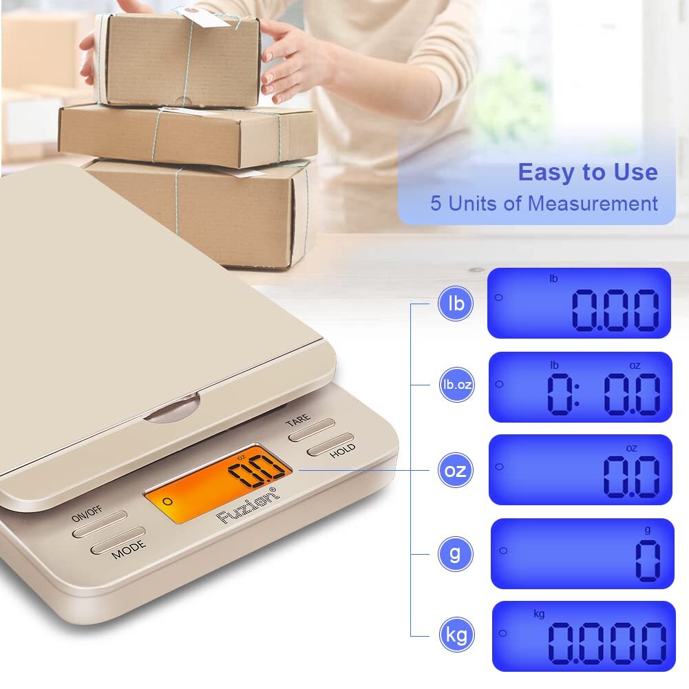 Fuzion Shipping Scale, 86 lb/0.1oz Digital Postal Scale for Packages, Hold an…