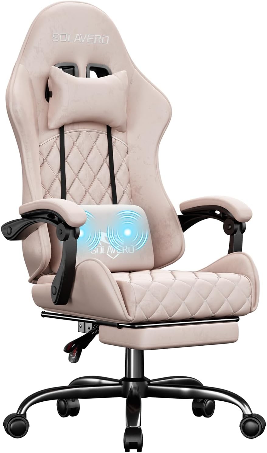 Ergonomic Gaming Chair with Footrest & Lumbar Massager, Gamer Computer Chairs