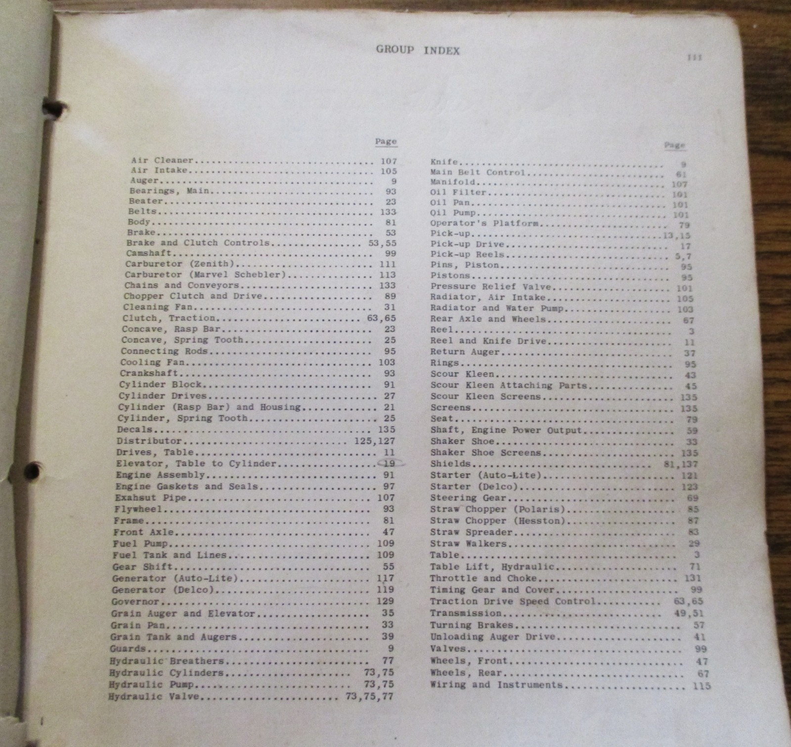 Massey Harris 35 S.P. Combine Parts Catalog Manual Book 1961 ORIGINAL ferguson