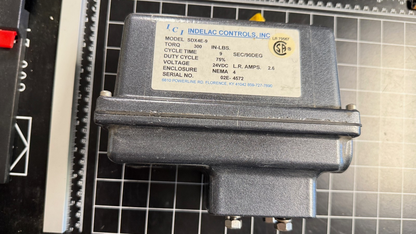 ICI INDELAC CONTROLS INC MODEL SDX4E-9 TORQUE 300 IN-LBS