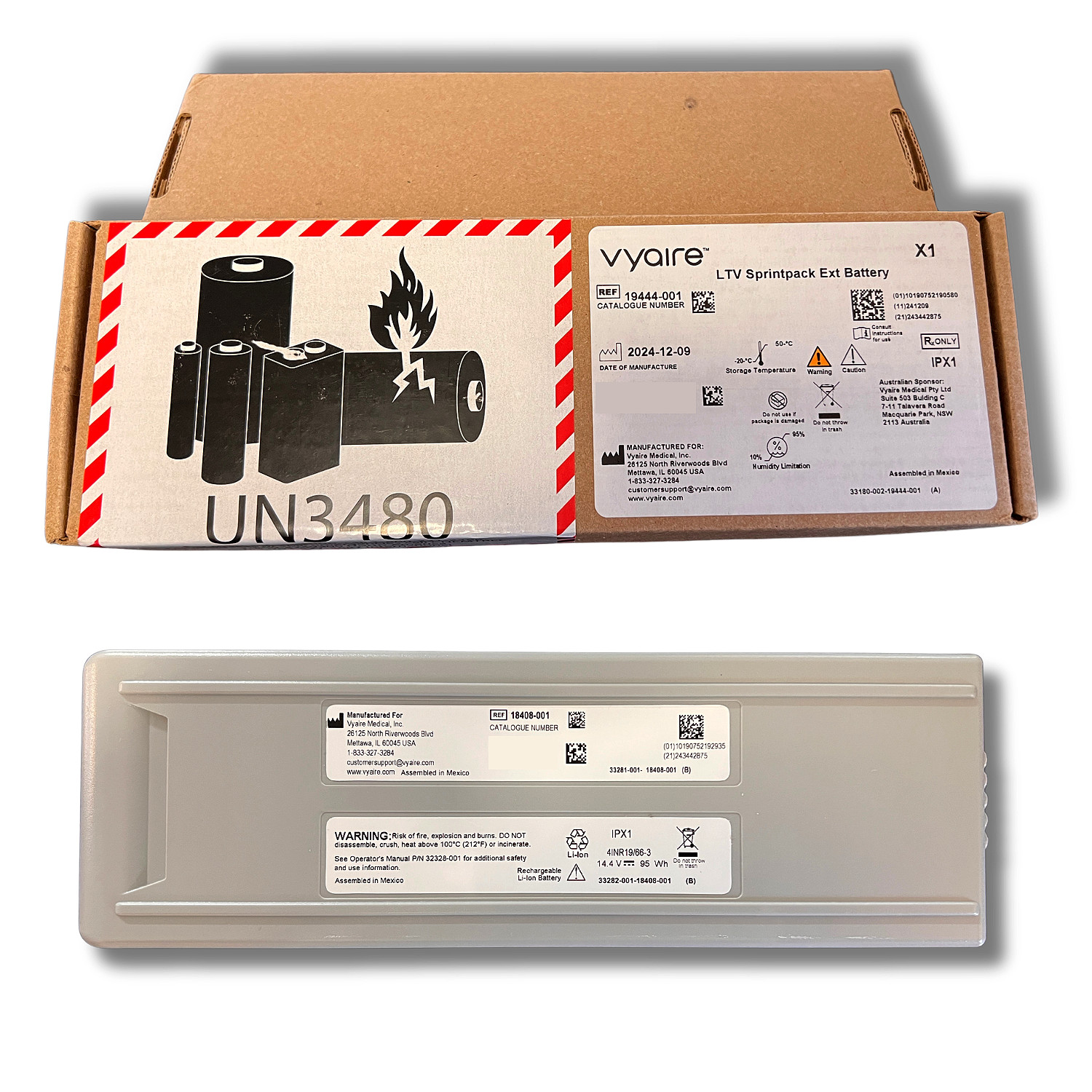 Vyaire CareFusion 18408-001 SprintPack Battery LTV 1200 1150 Ventilator OEM