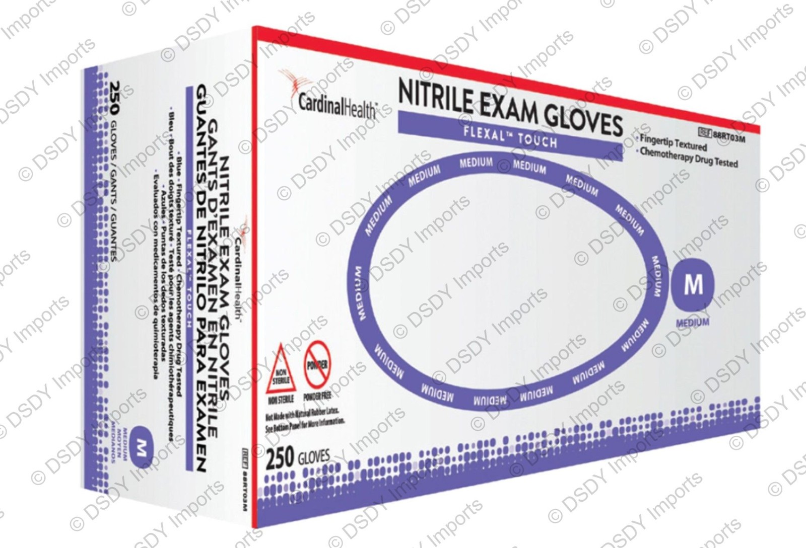2500 SMALL HALYARD NITRILE STERLING SG EXZAM GLOVES (1xCASE) powder & latex free