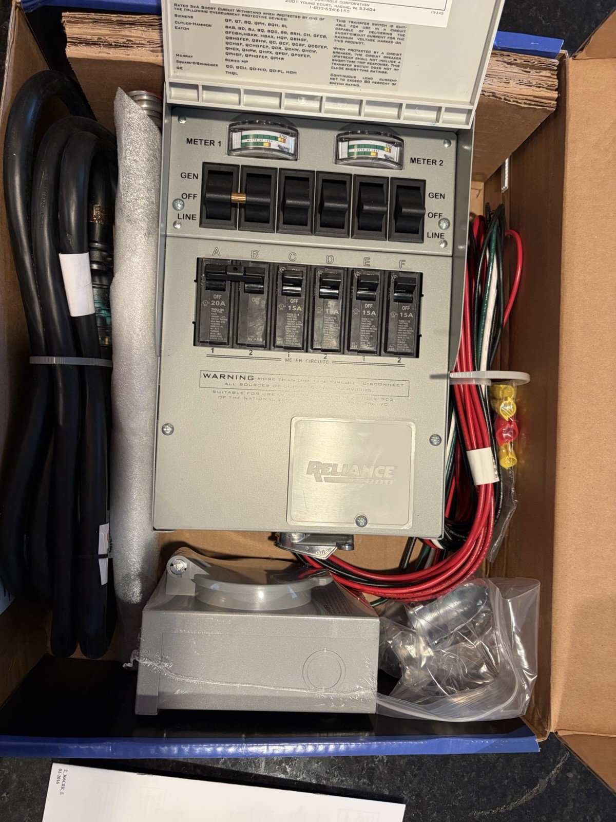 Reliance 30-Amp ProTran 2 Manual Transfer Switch Pre Wired 6-Circuit Kit 306LRK
