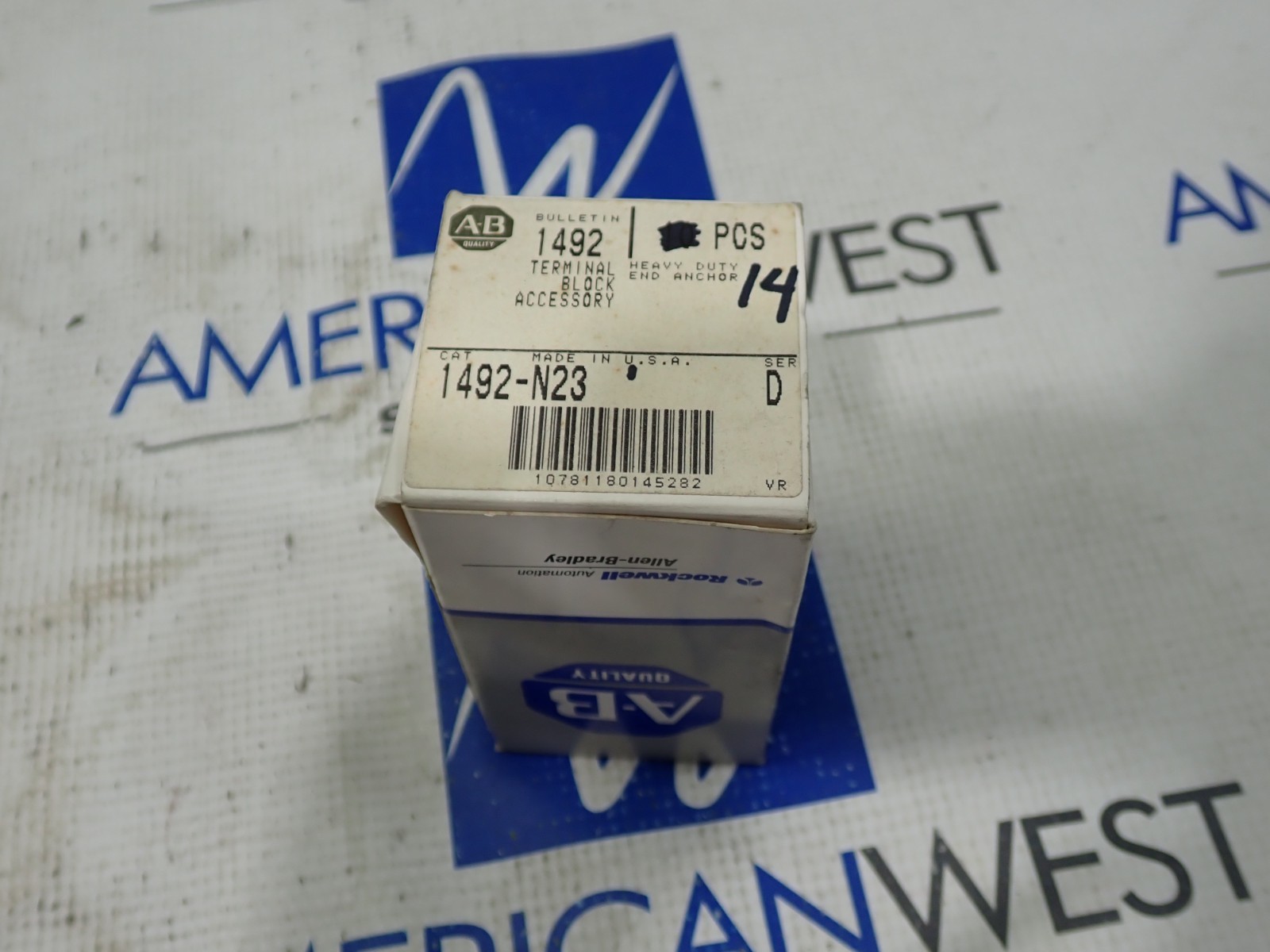 Allen Bradley 1492-N23 End Anchor Ser D Quantity 14 in box