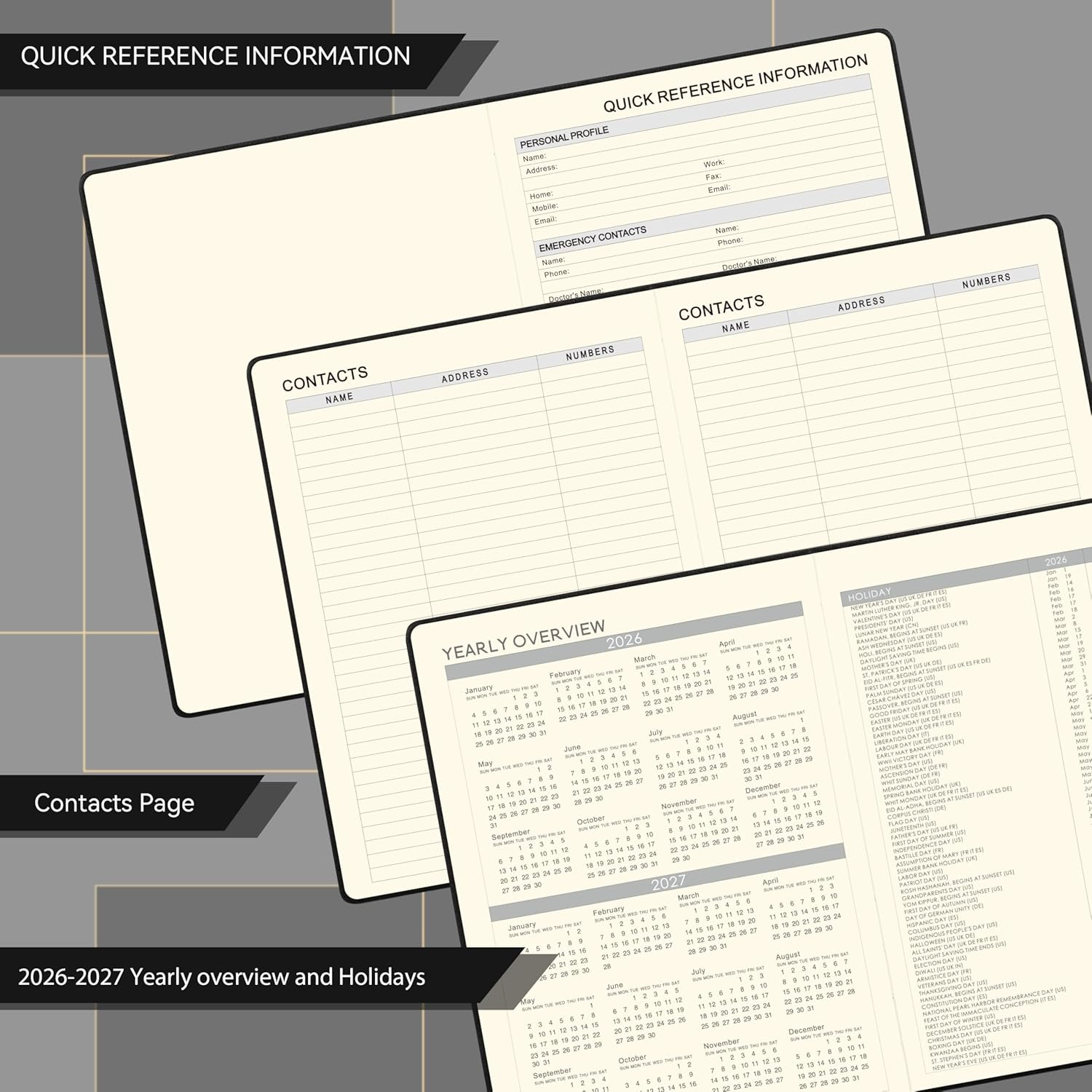 2026 Planner – Weekly and Monthly Planner 2026, Jan.2026 – Dec.2026, 9″ X 11″