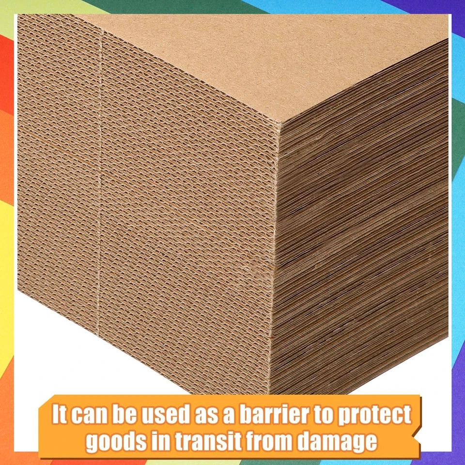 400 Pcs 5 x 7 Inch Corrugated Cardboard Sheets for Mailers 2 mm Thickness Fla…