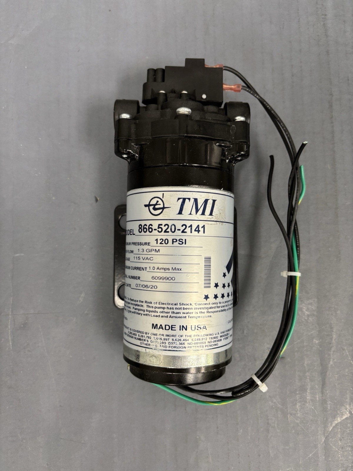 AQUATEC 120 PSI 115V Pump Universal Use 866-520-2141 58ELK120R Read Description