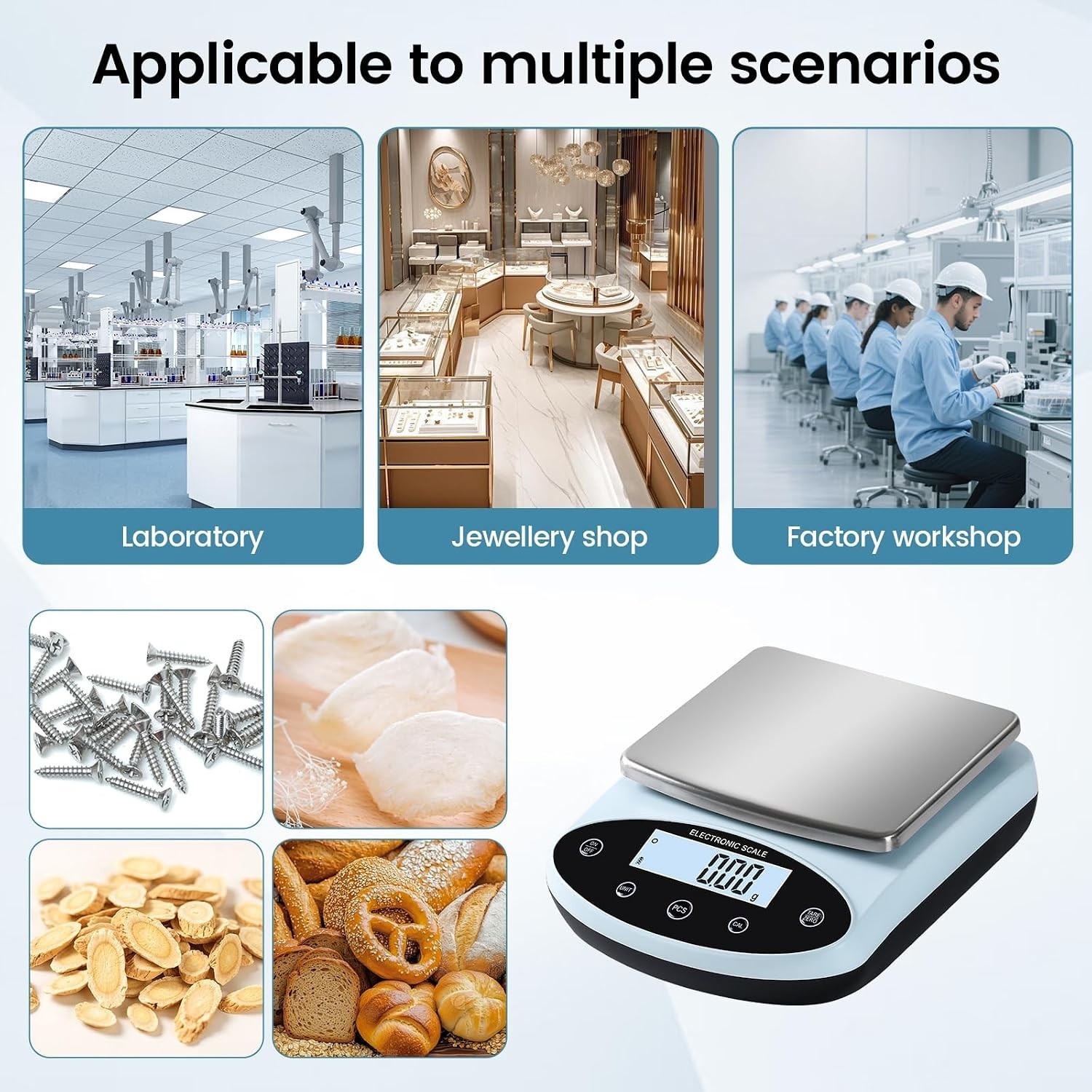 Analytical Balance 5000g x 0.01g Digital Gram Scale 0.01g Accuracy Precision Lab