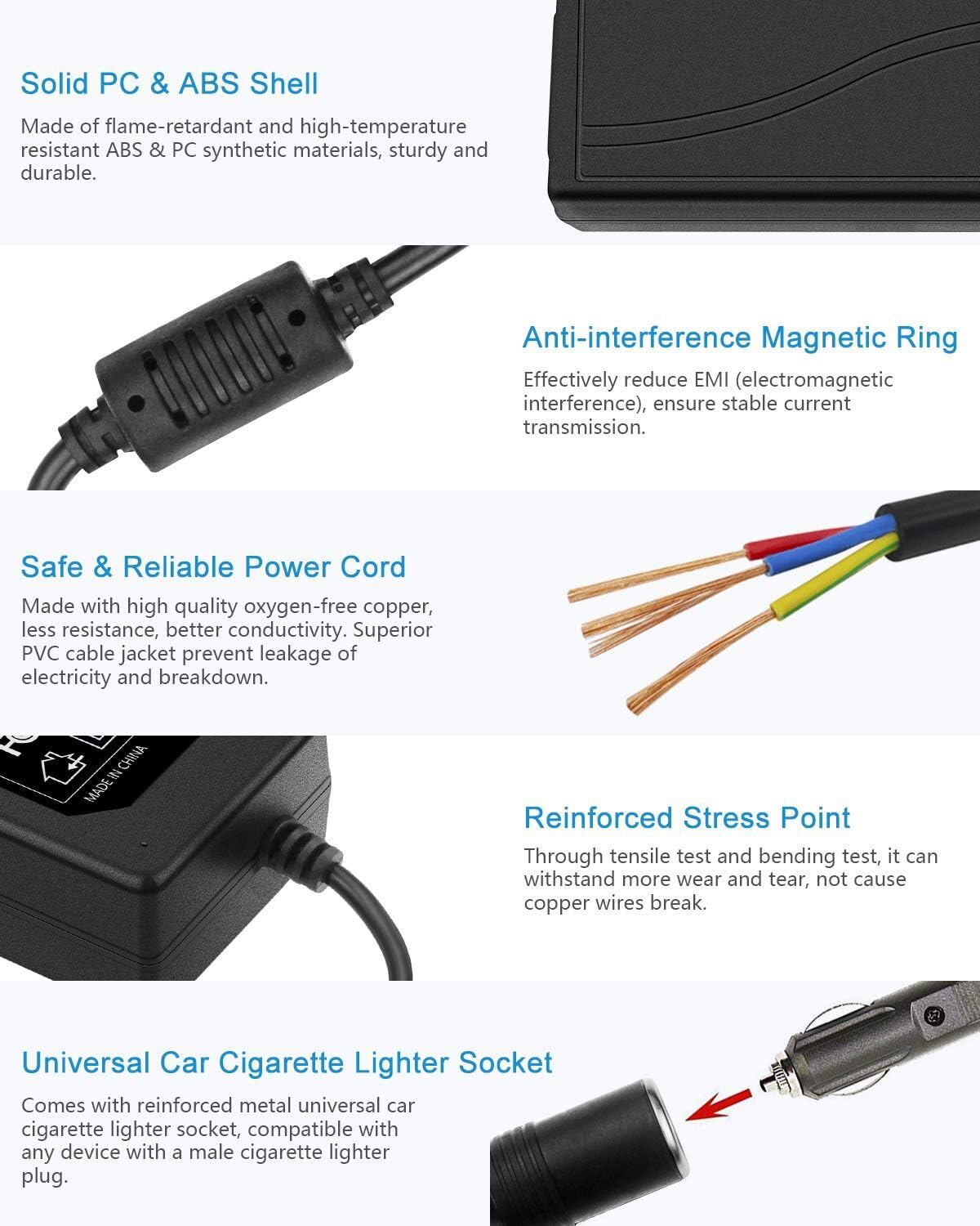 Mains Voltage to 12V Converter-AC 110V to DC 12V Transformer with Female Inline