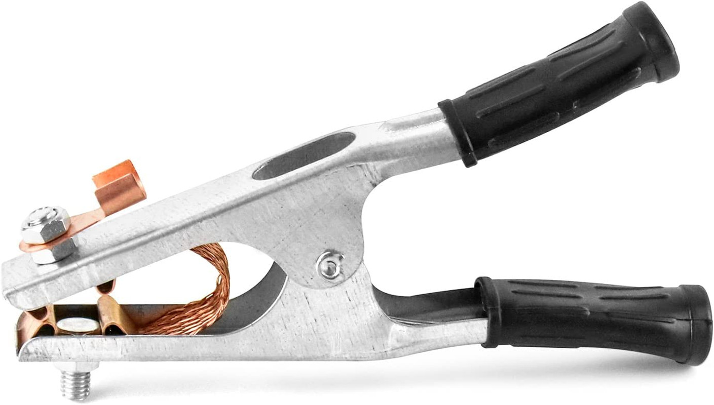 Welding Ground Clamp 2 Pack 500A Electroplated Copper Earth Clip Manual Welder
