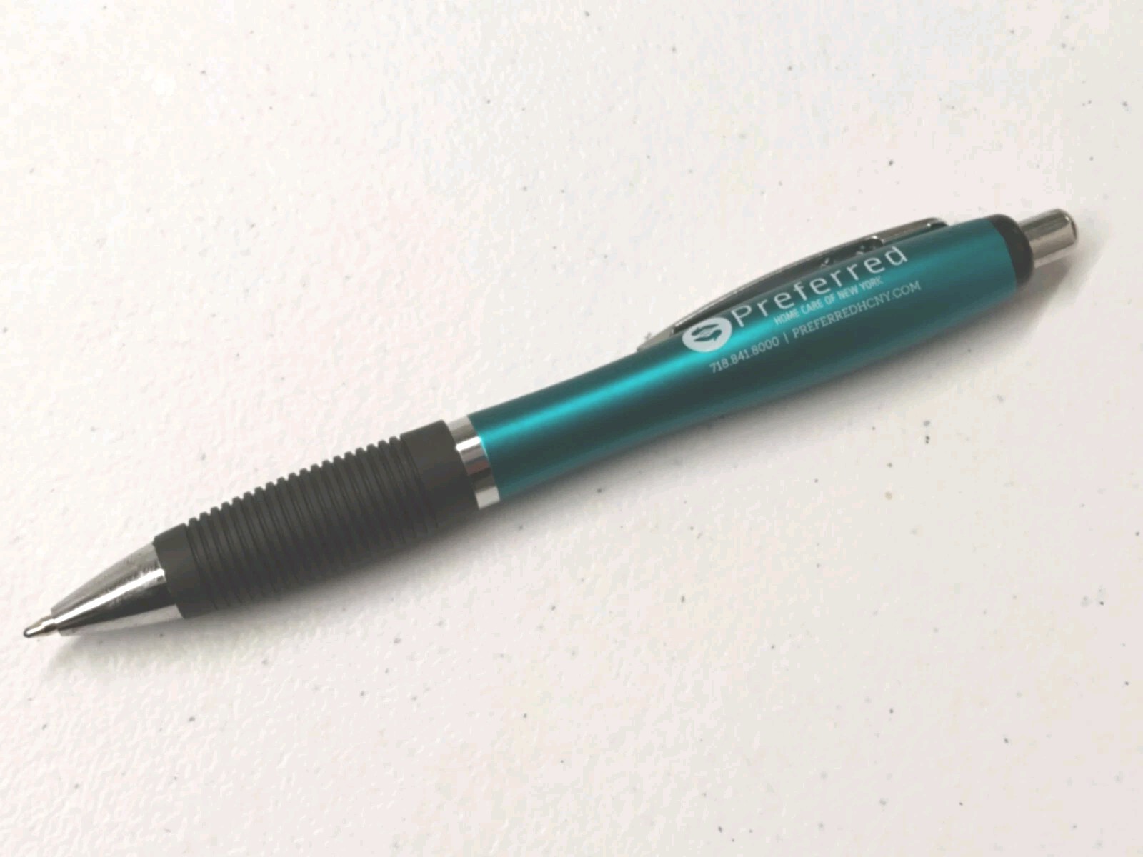 30ct Lot Misprint Click Pens Thick Barrel Rubber Grip TEAL AQUA BLUE GREEN