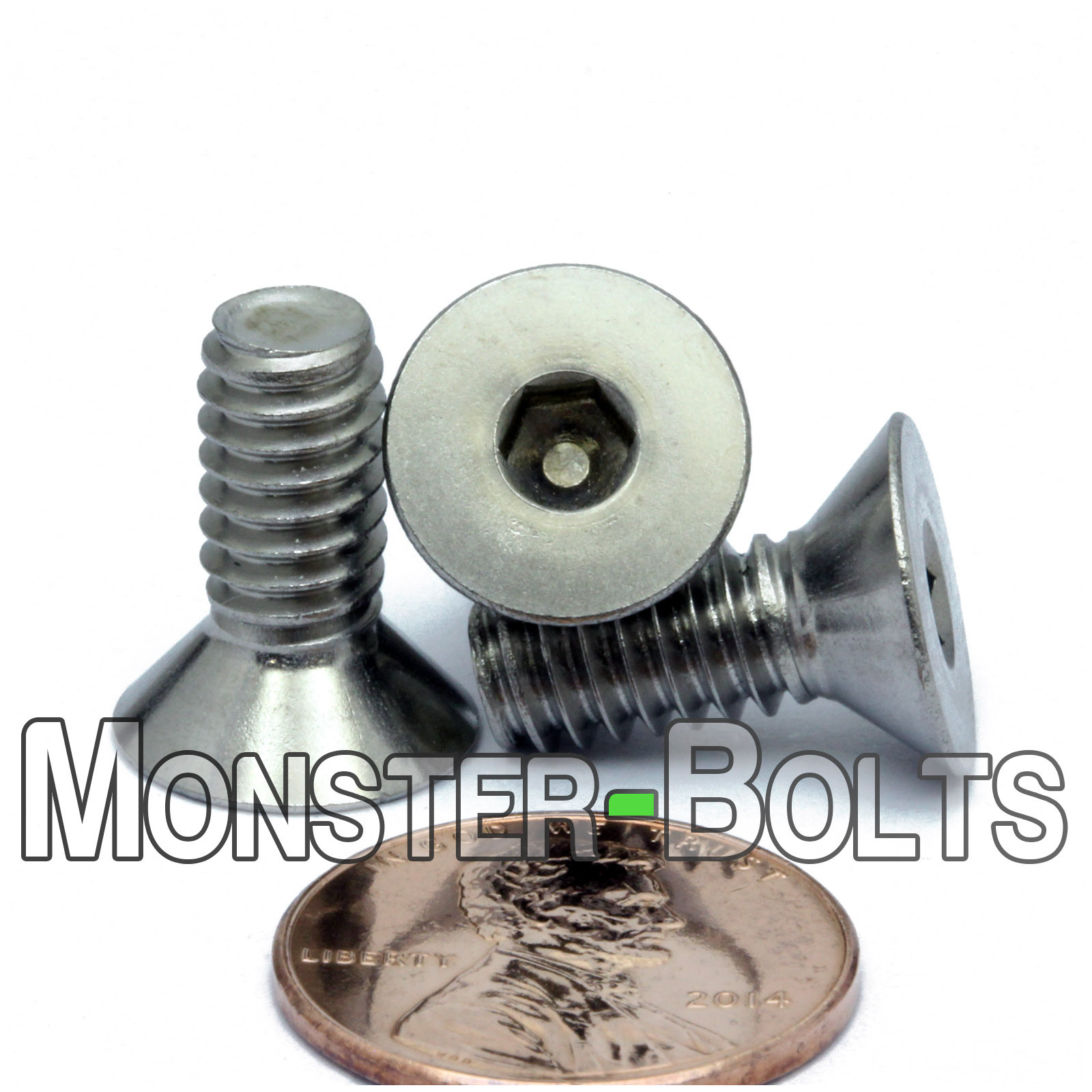 1/4-20 Stainless Steel Flat Head Socket Cap Screws, US Inch SAE Countersunk 18-8