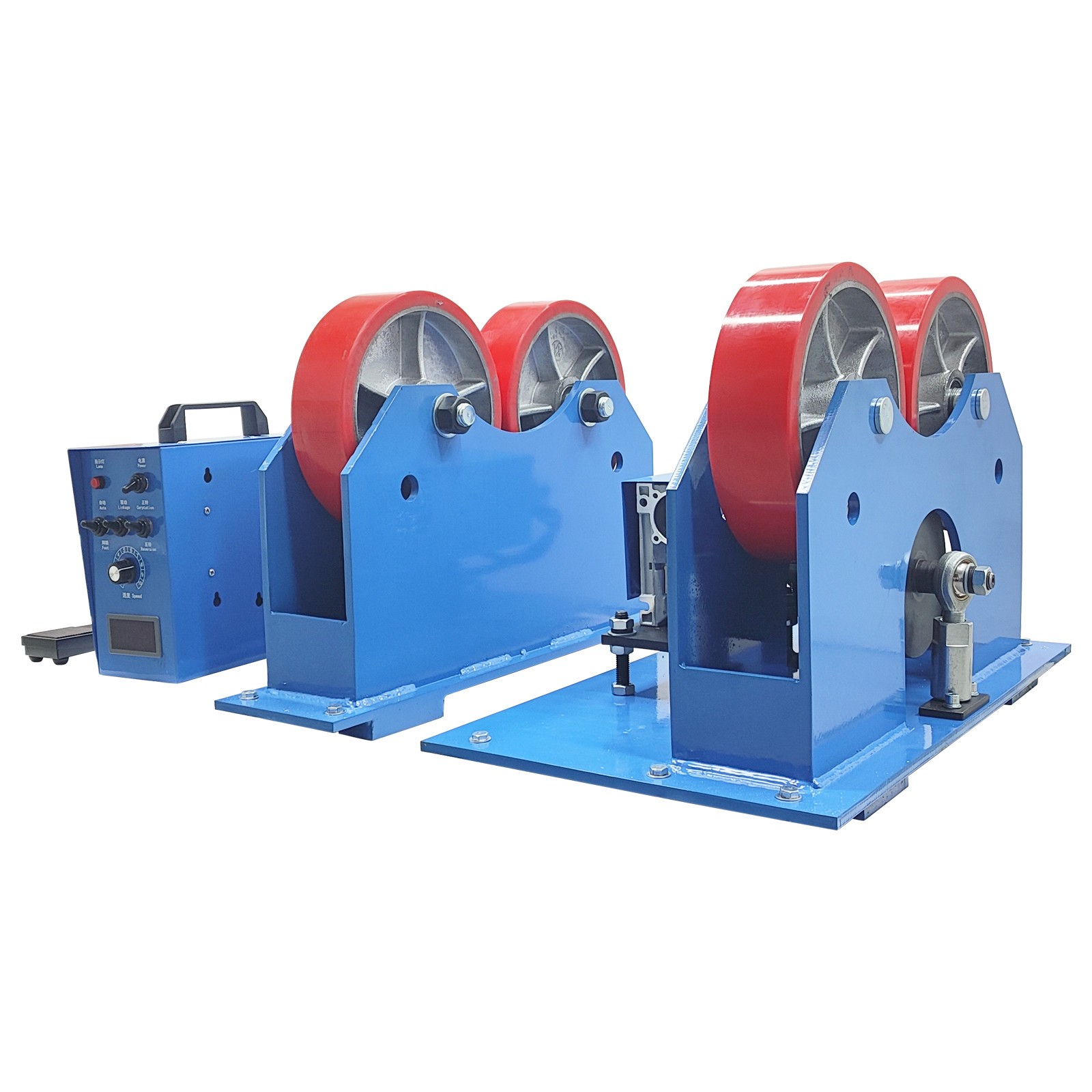 2T Heavy Duty Welding Positioner Roller Stand for Pipe & Vessel Fabrication 110V