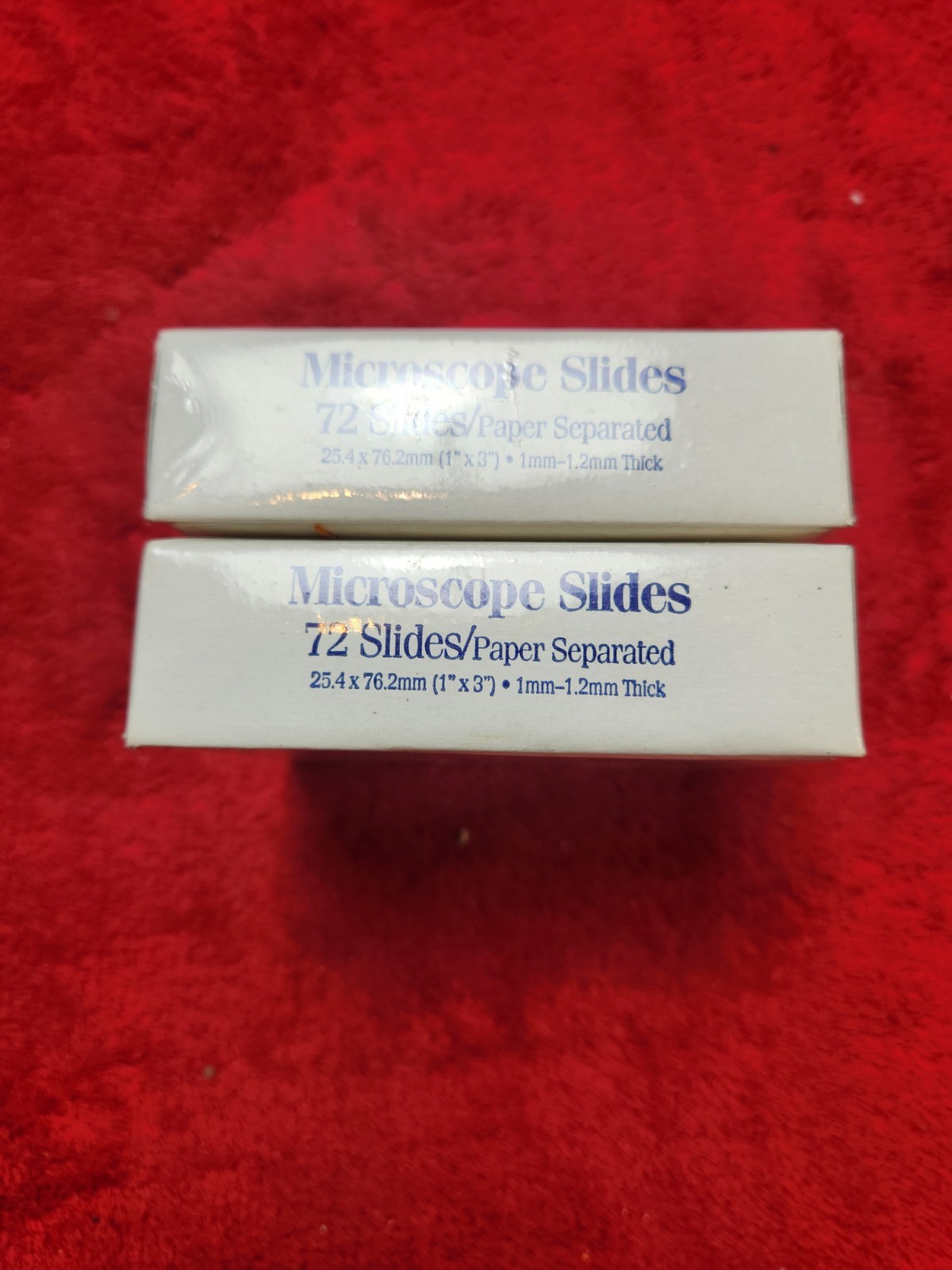 2 Box 72 Grafco Pre-Cleaned White Frosted Microscope Slides with Ground Edges