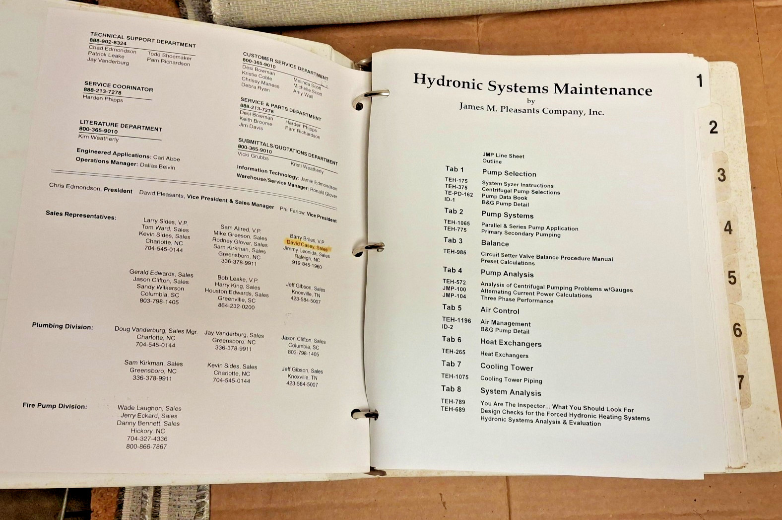 Bell & Gossett/ITT/Hydronic System Maintenance Training Manual/Loose Leaf Binder