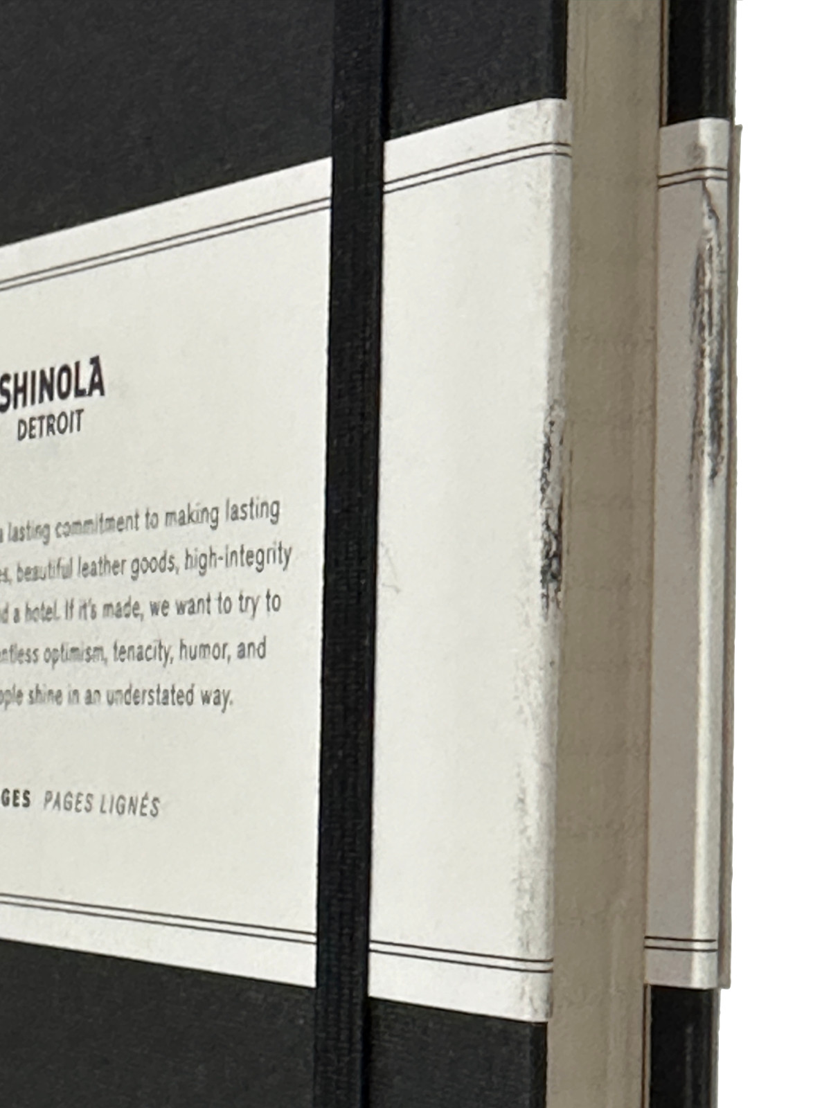 Shinola Detroit Axonius Branded Logo Black Ruled Medium Hard Linen Journal NEW