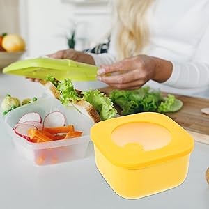 Cheese Slice Storage Container 4.72X2.67In Butter Holder with Lid for