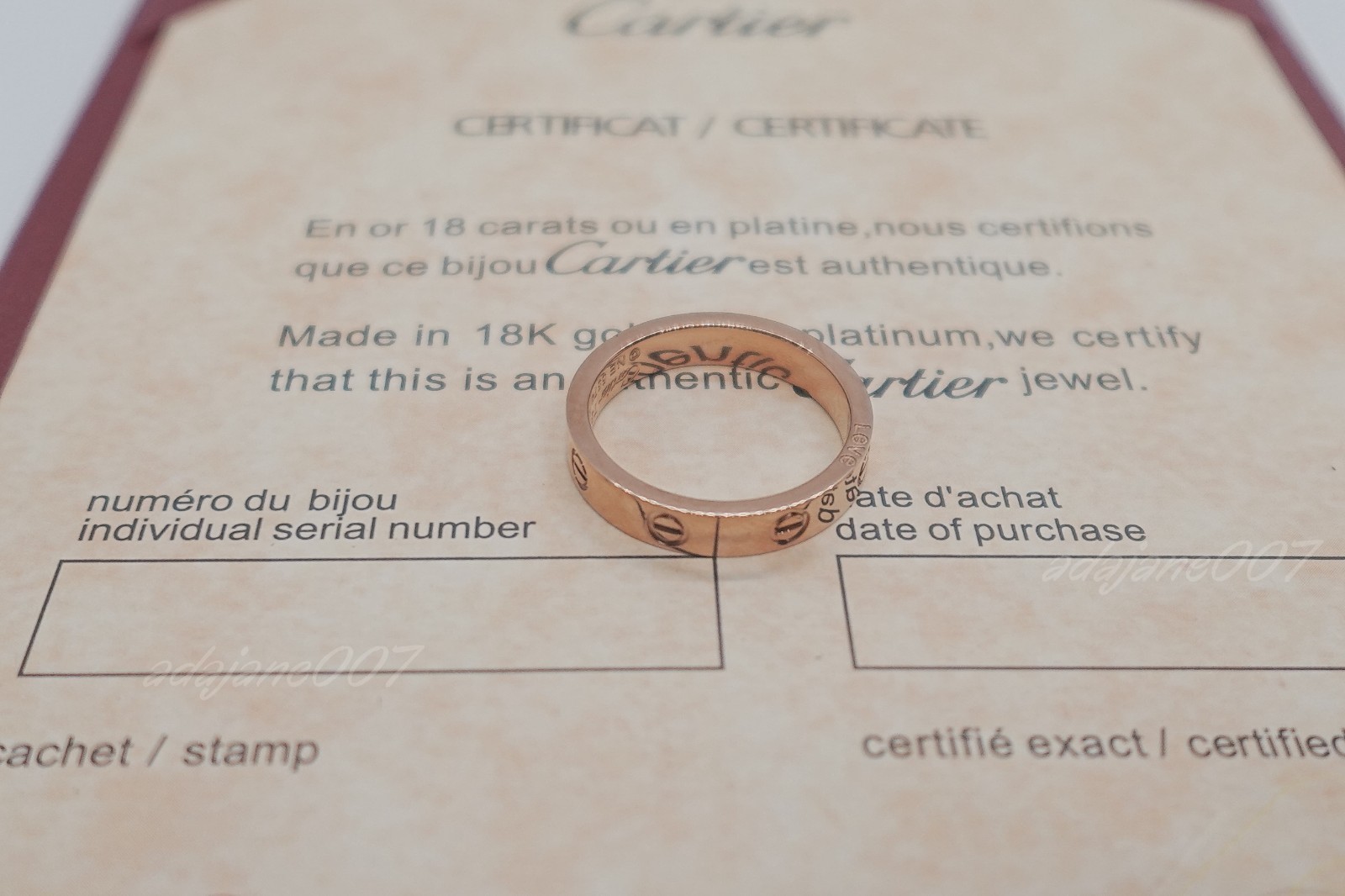NewCartlerLOVE&Ring 18k.Yellow Gold 3.6 mm Wedding Band Size US 7