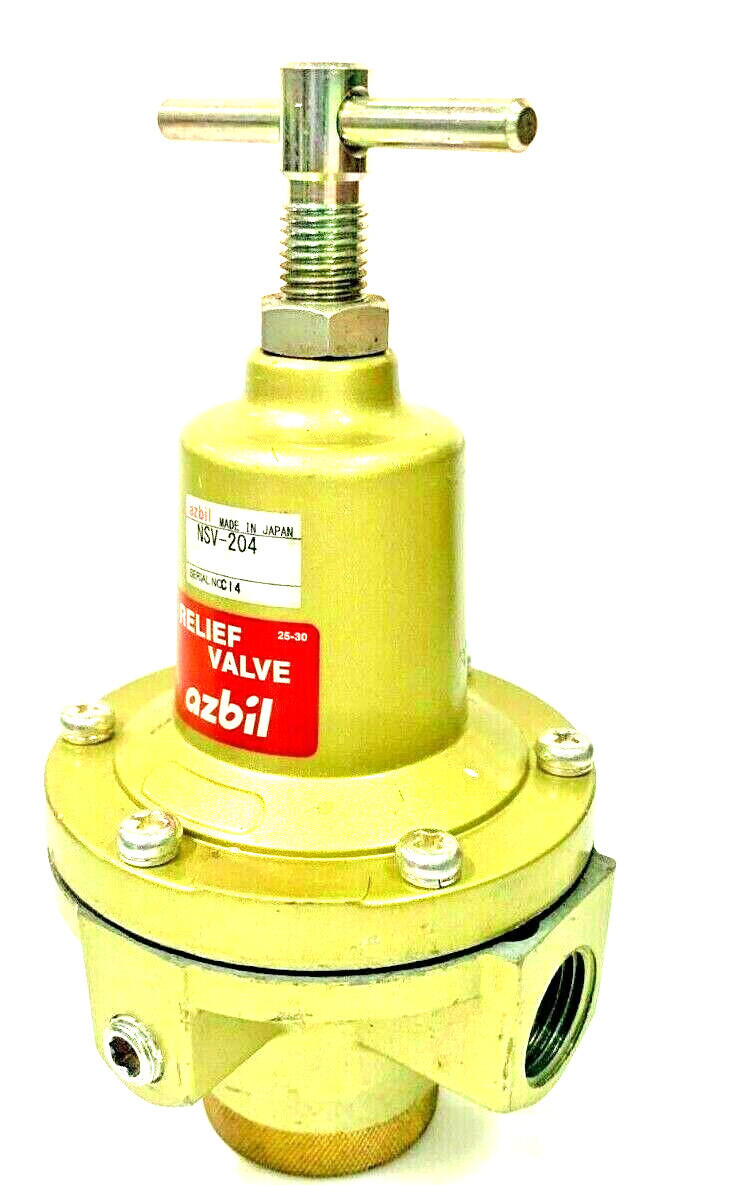 AZBIL NSV Series NSV-204 RELIEF VALVE Rc 1/2″ 0.02 ~ 0.8 Mpa