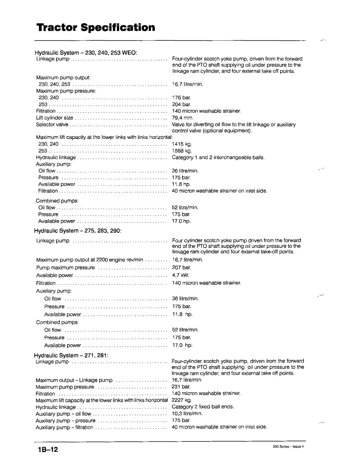 Massey Ferguson Tractors Service Manual Repair 265S 270 271 275 281 283 285S 290