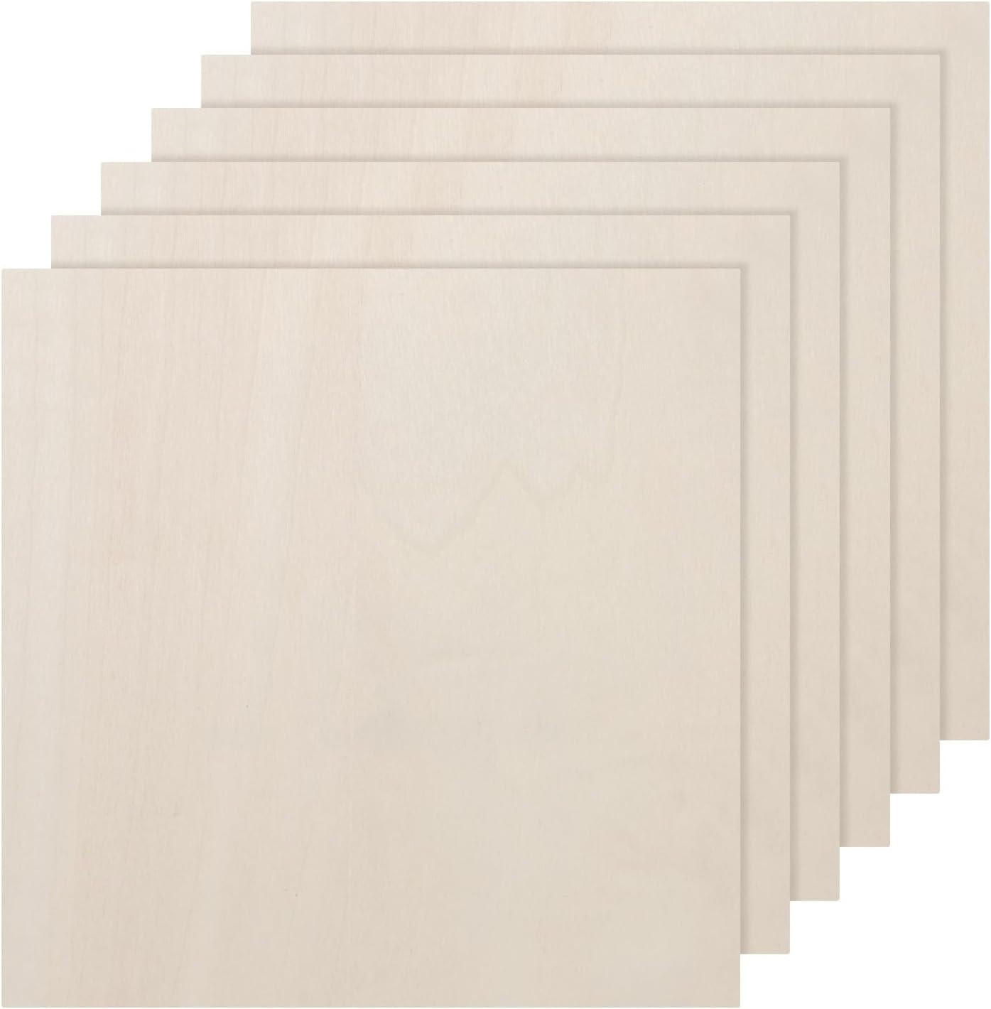 6 Pack 6 X 6 X 1/8 Inches 3Mm Thick Wood Sheets Basswood Sheets Unfinished Plywo