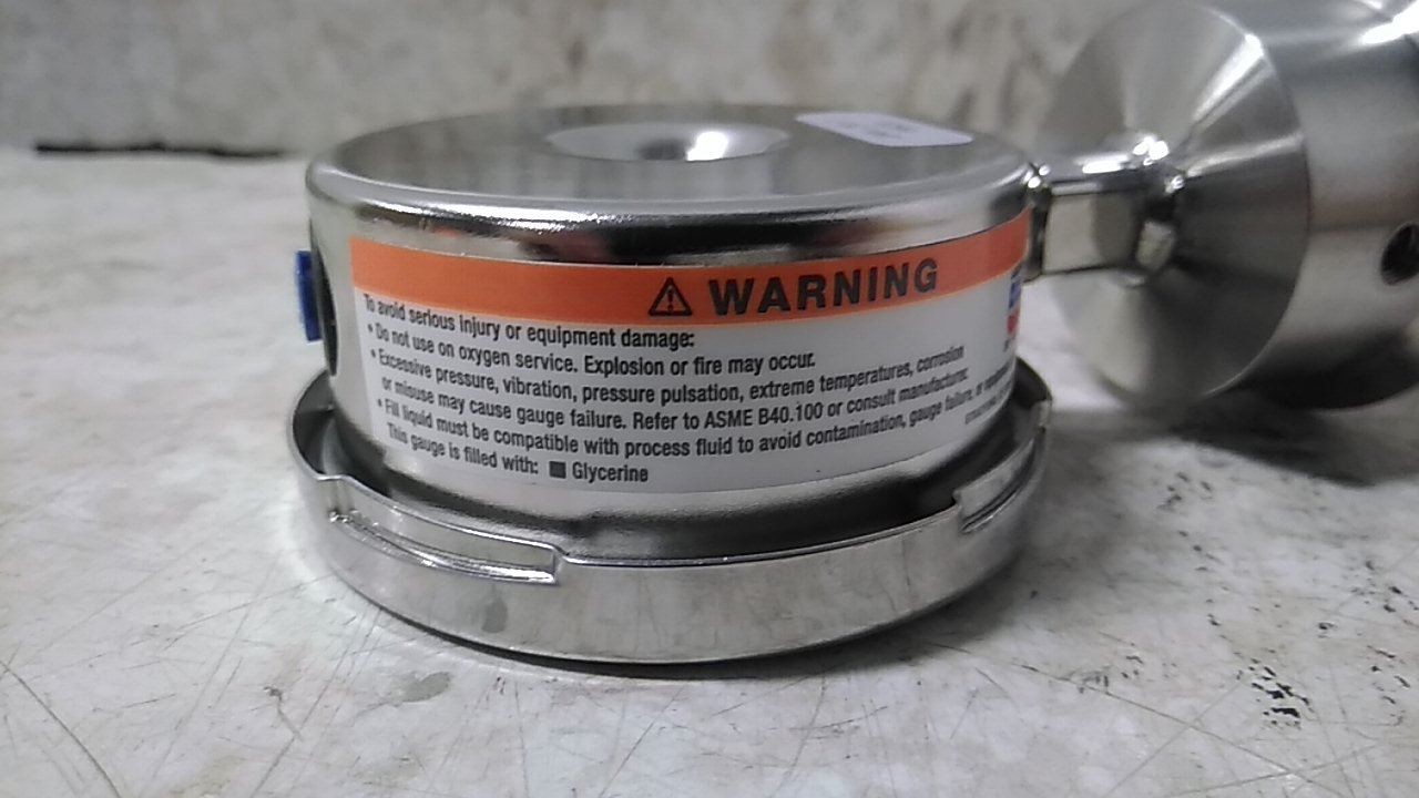 Ashcroft 25-1032S-L-15L-30IMV/0# 2.5 In Dial 0-30 In Hg Filled Sanitary Gauge