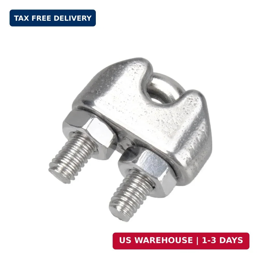 YAMASO 20PCS 1/8 Inches M3 Stainless Steel Wire Rope Cable Clip Clamp