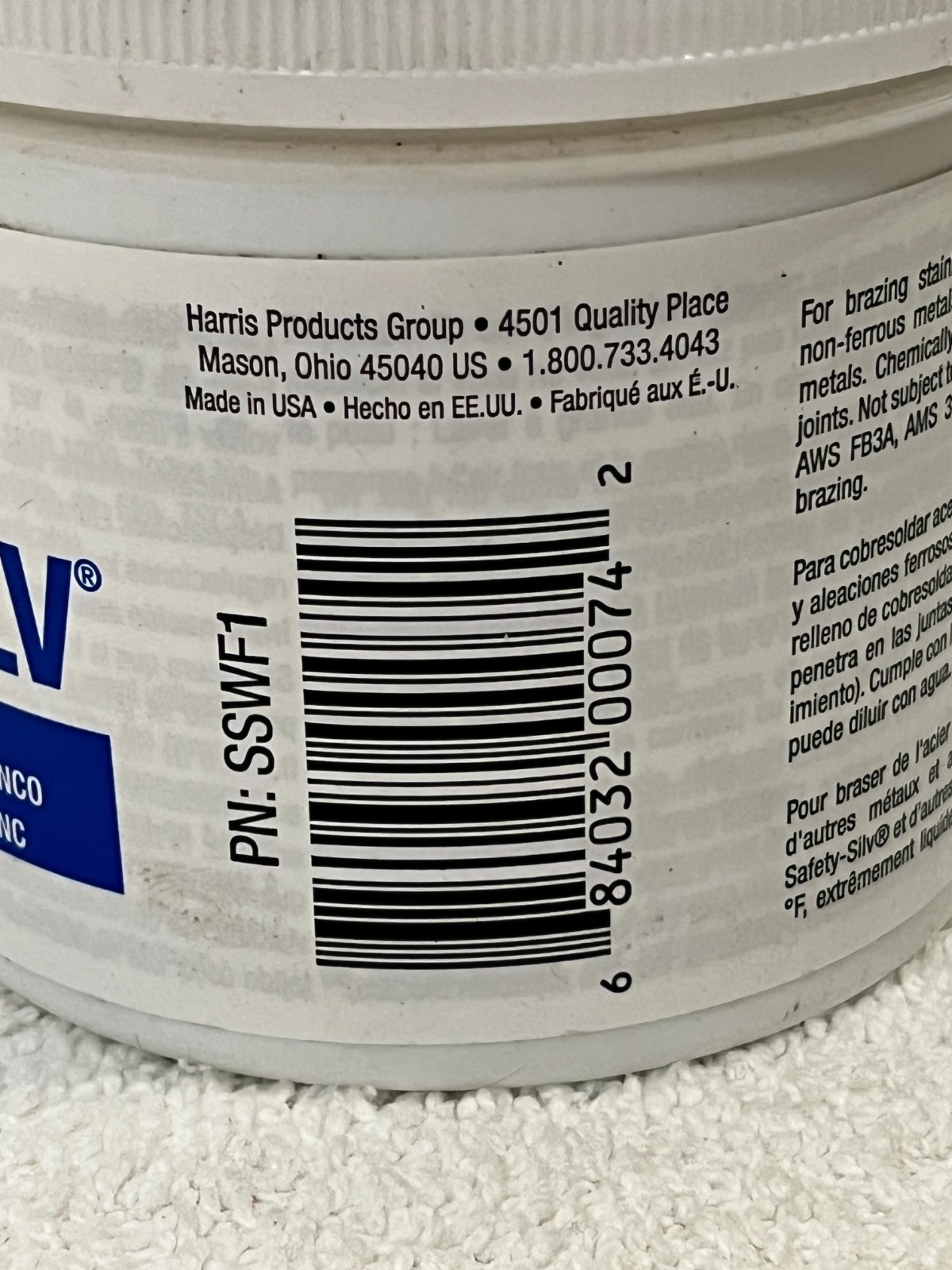 Harris Stay-Silv White Brazing Flux 1 lb. Jar SSWF1
