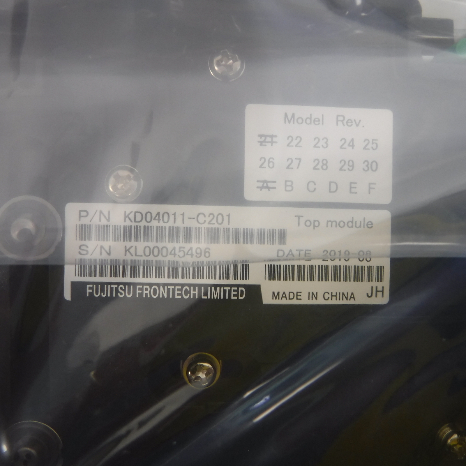 Fujitsu GSR50 Cash Handling Bunch Acceptor Top Module KD04011