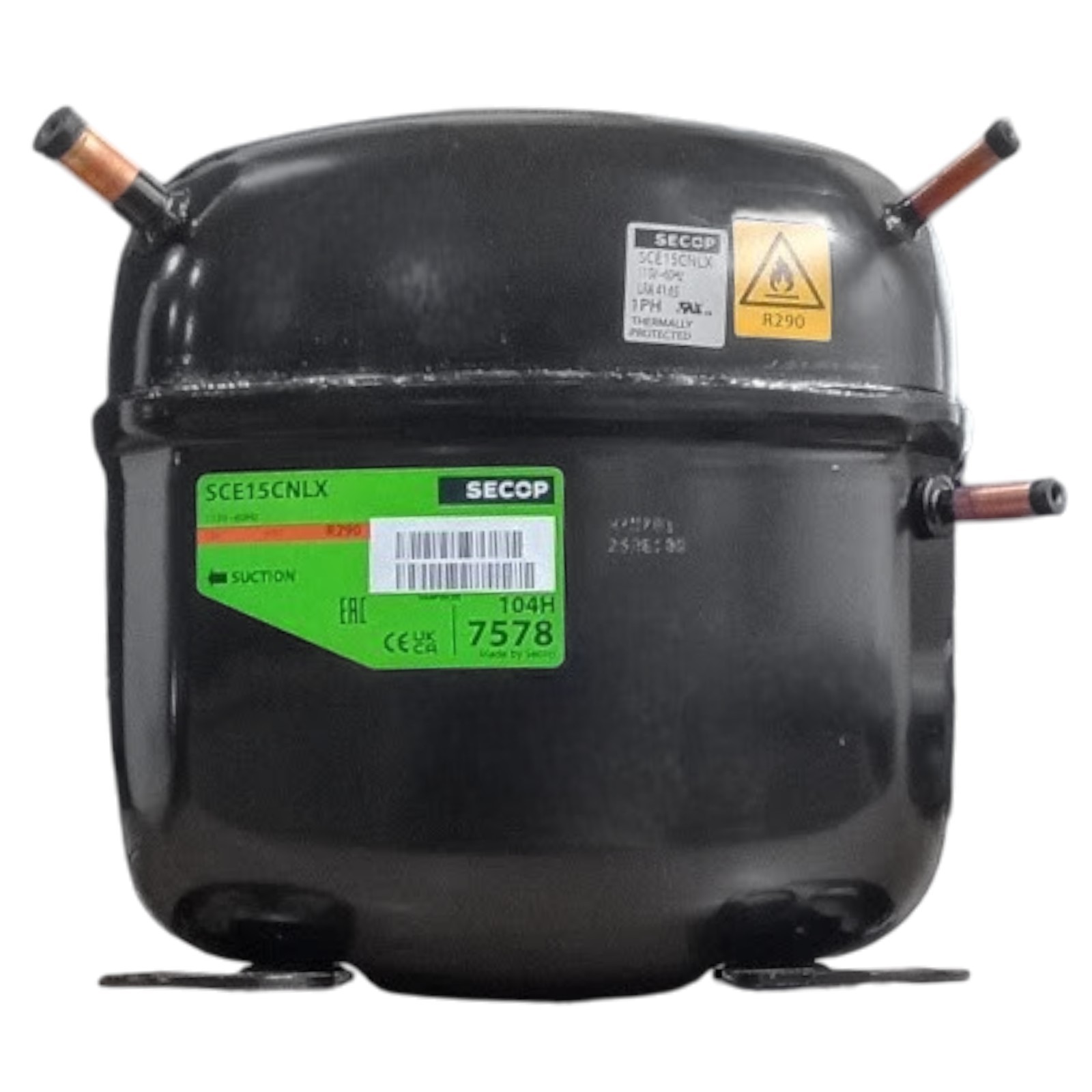 Secop SCE15CNLX R290 Refrigeration Compressor 2693 BTU LBP 115V 60 Hz