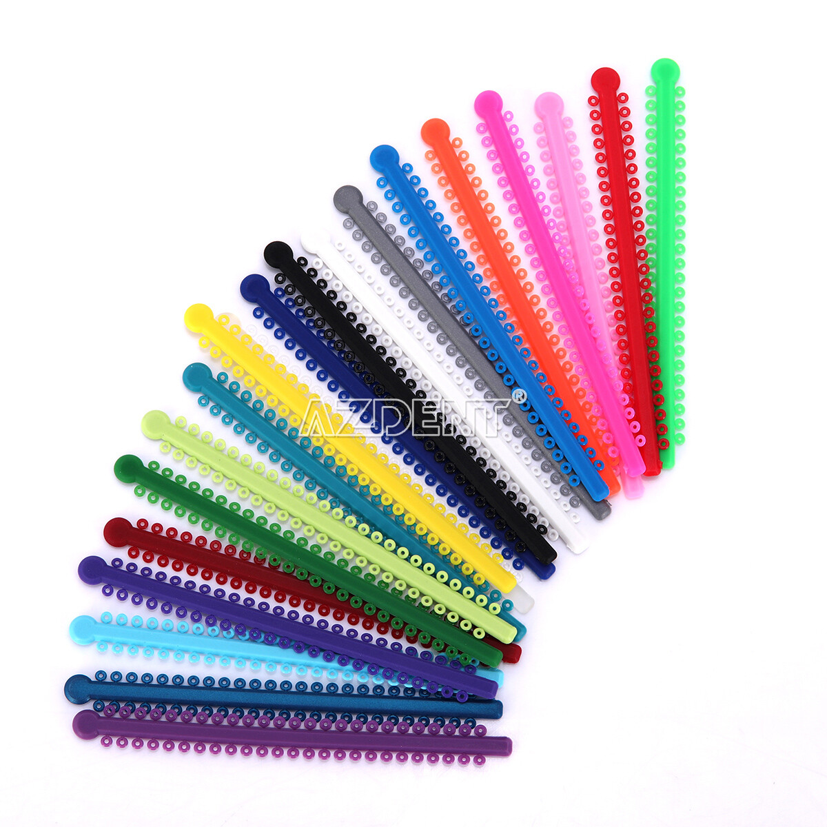 1000pcs AZDENT Dental Ortho Ligature Ties Elastic Rubber Bands for Brackets