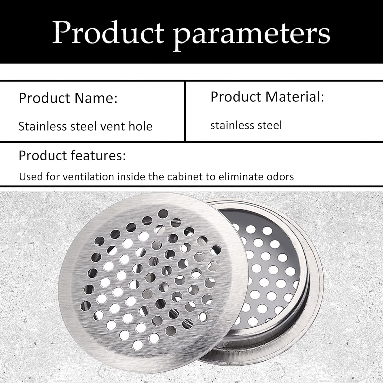 Stainless Steel Circular Soffit Vent 1 Inch Round Mesh Hole Louver Cover 20 Pack