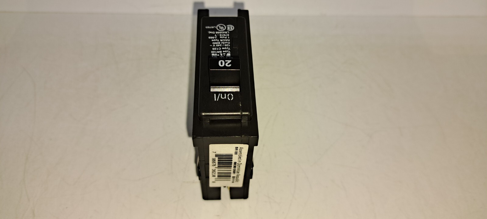 Eaton BR120 20 Amp 1 Pole 120/240V Circuit Breaker NEW