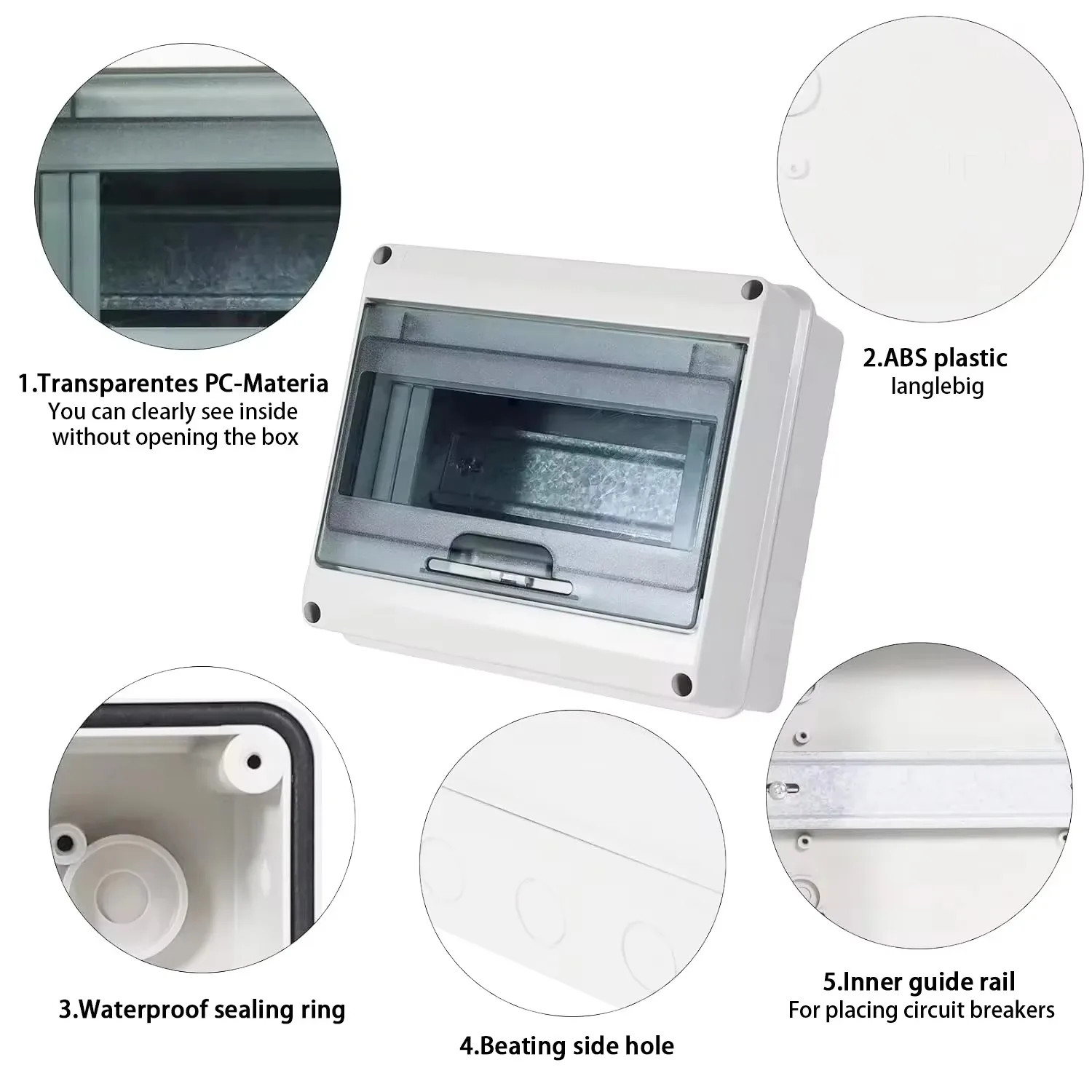 Distribution Box HT Series Junction Box PC Plastic IP65 Waterproof Fuse Boxes wi