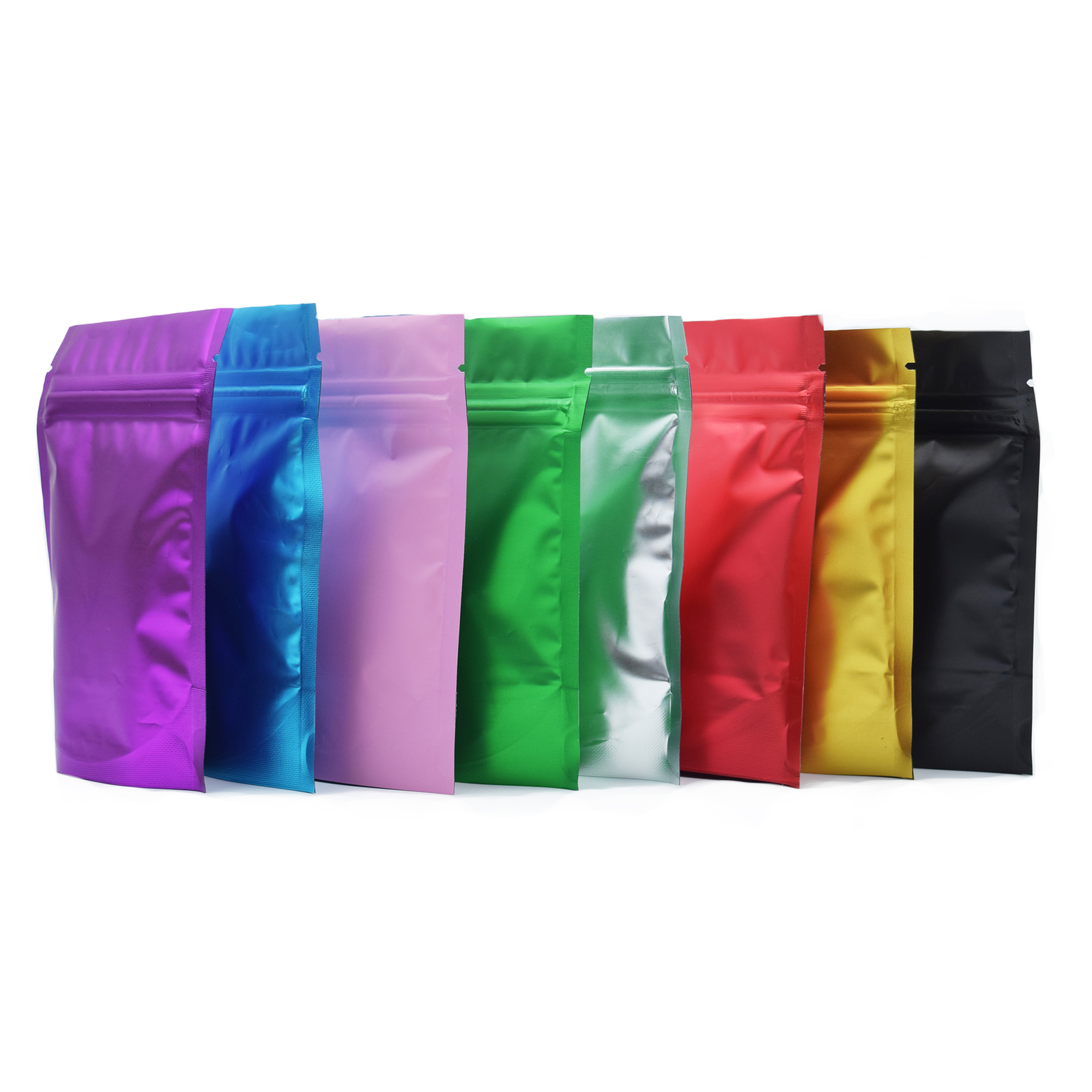 Zip Seal Packaging Bags, Stand Up Mylar Smell Proof Foil Storage Pouches 100/pk