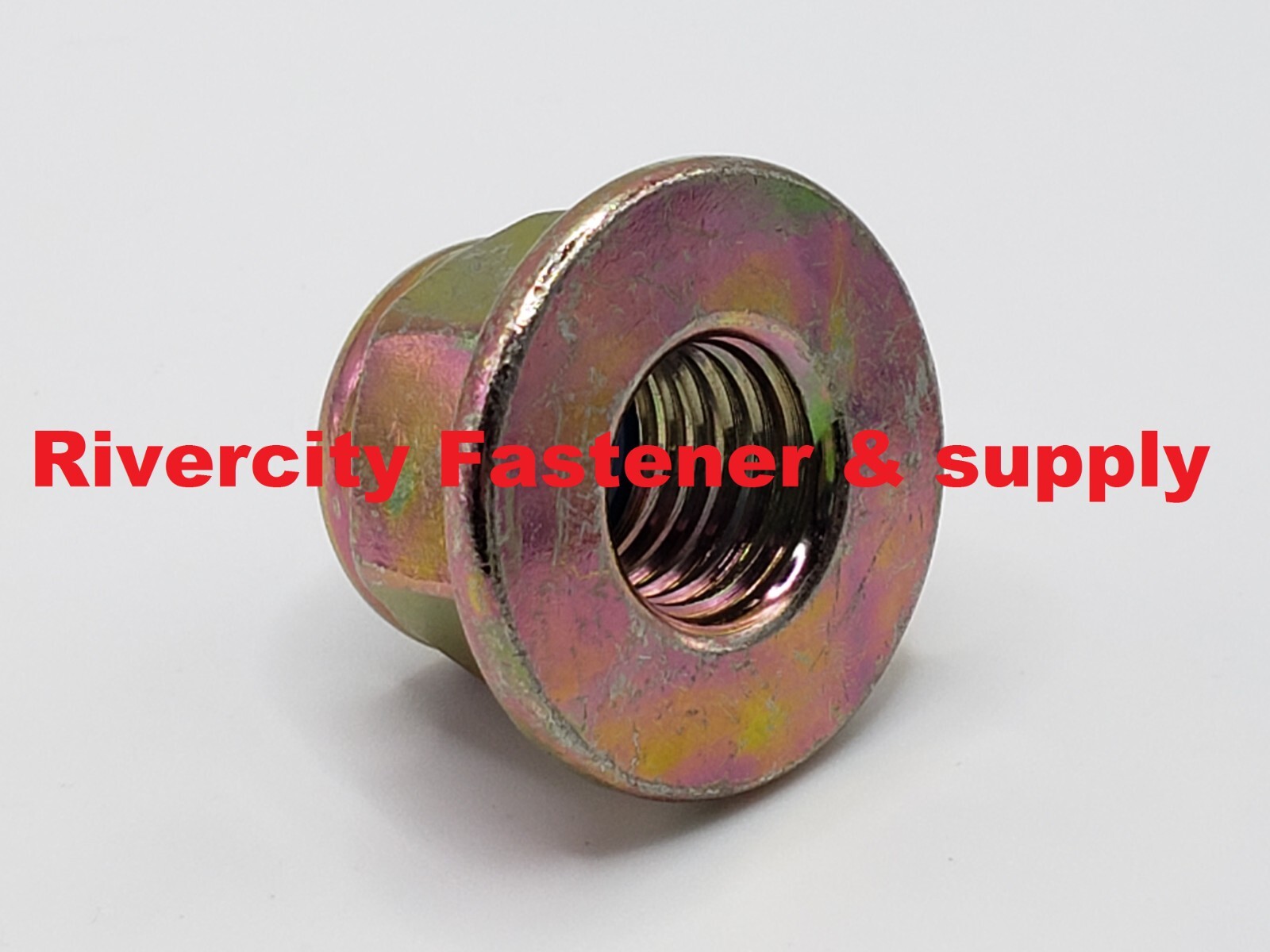M12-1.75 Nylon Insert Flange Lock Nuts 12mm x 1.75 Flanged Stop Nut M12x1.75 ZY