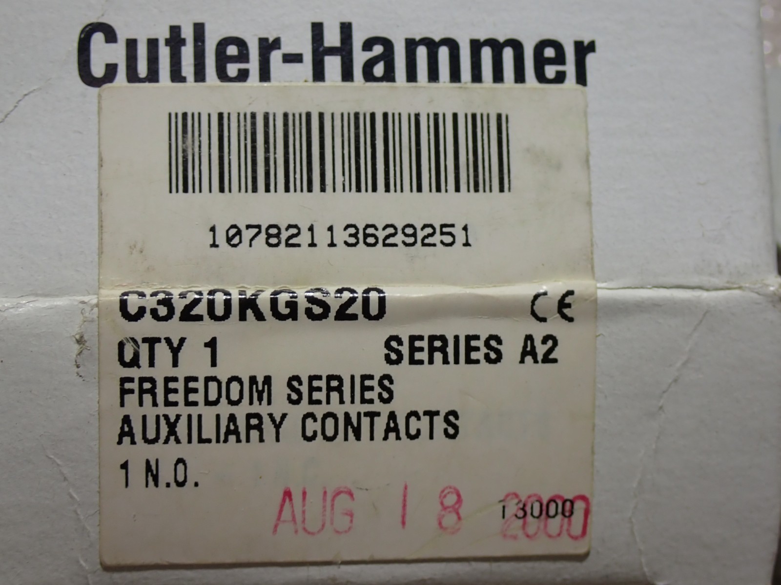 Cutler Hammer C320KGS20 SER A2 AUX CONTACTS NEW