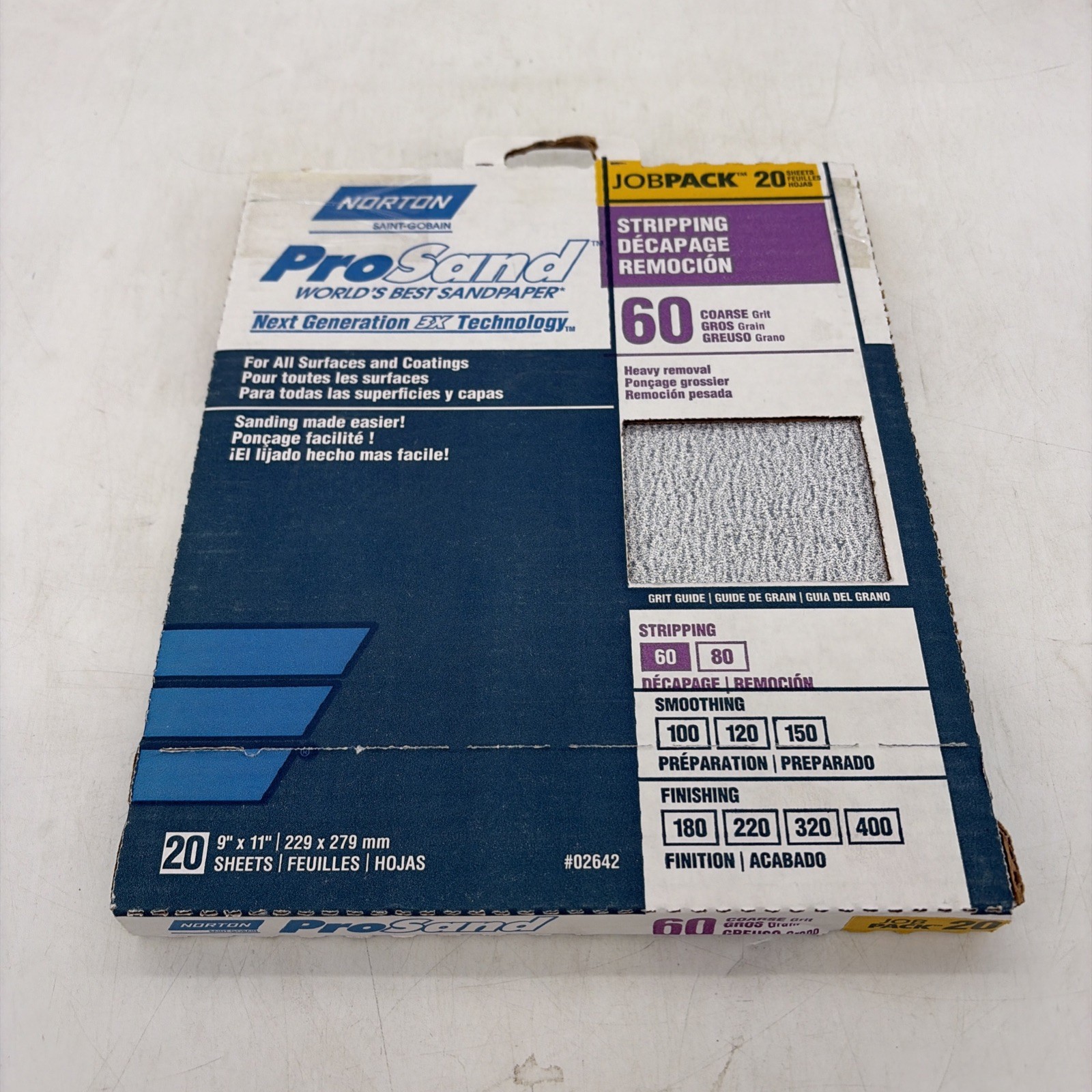 Norton ProSand 11 in. L X 9 in. W 60 Grit Aluminum Oxide Sandpaper 20 pk