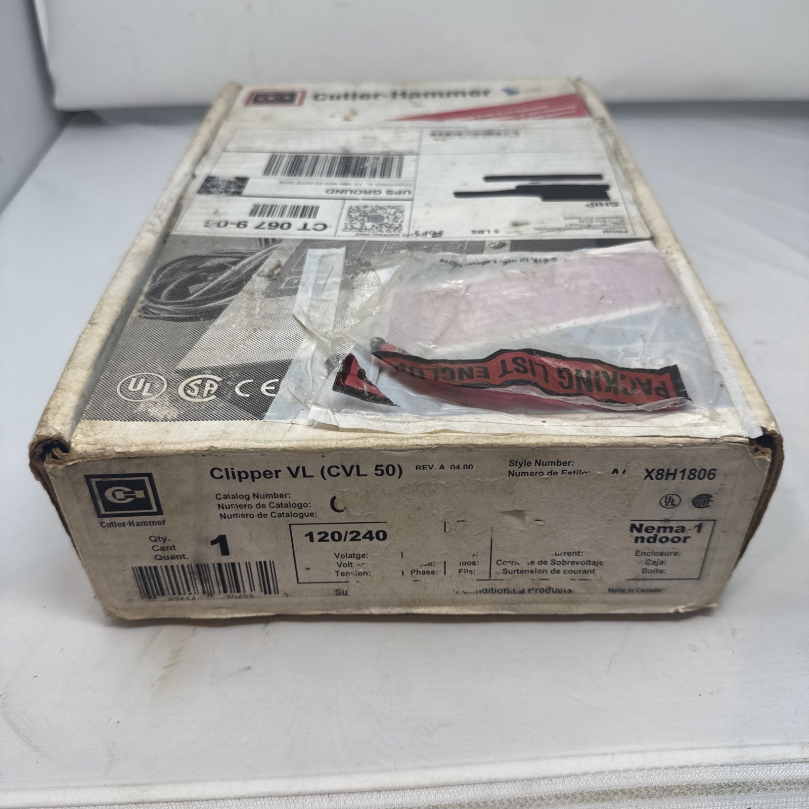 Eaton Cutler Hammer Clipper Vl Surge Protective Device CVL 50 New 120/240 Volt