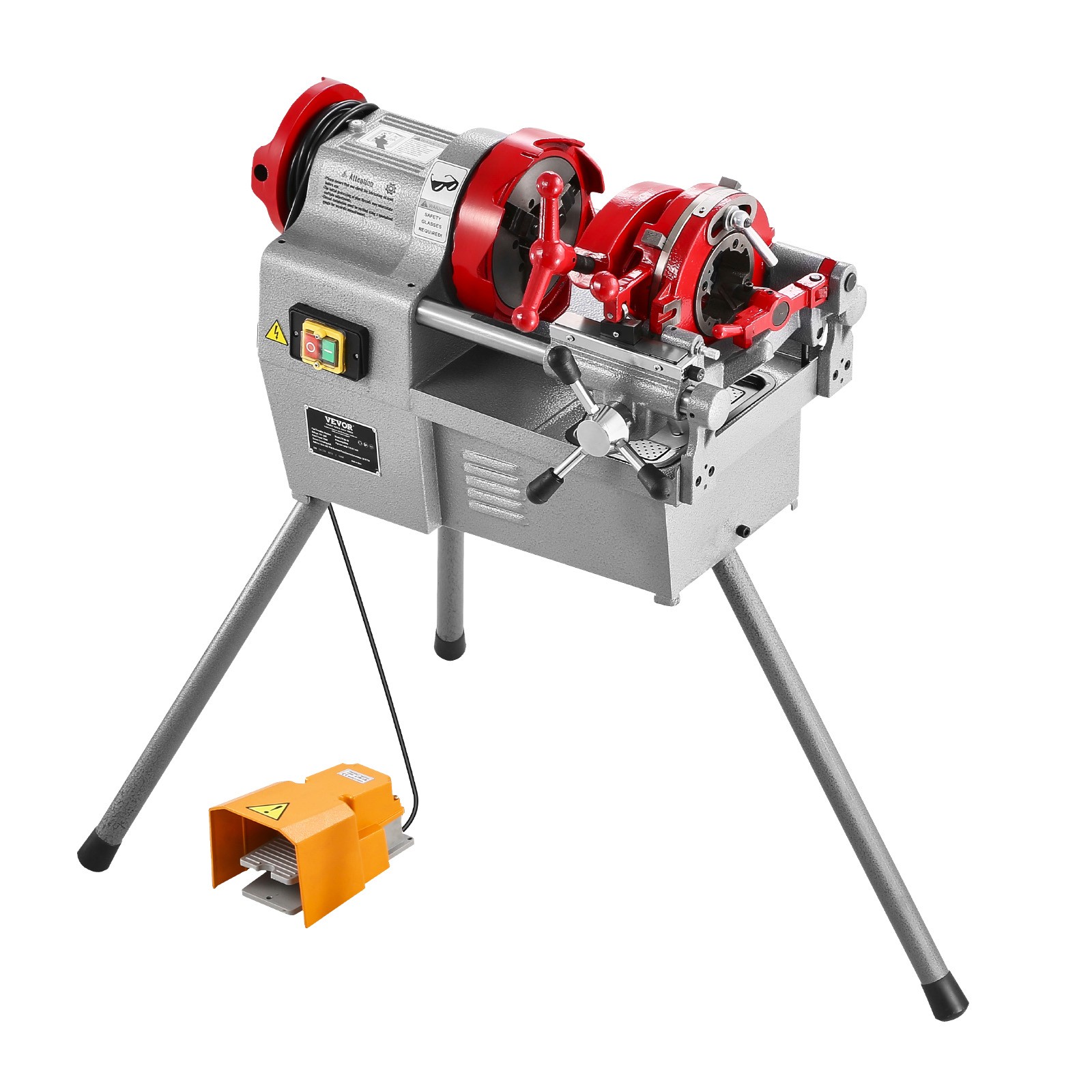 VEVOR Electric Pipe Threader Machine 750W 28RPM Cutter for 1/2″ to 2″ Pipes