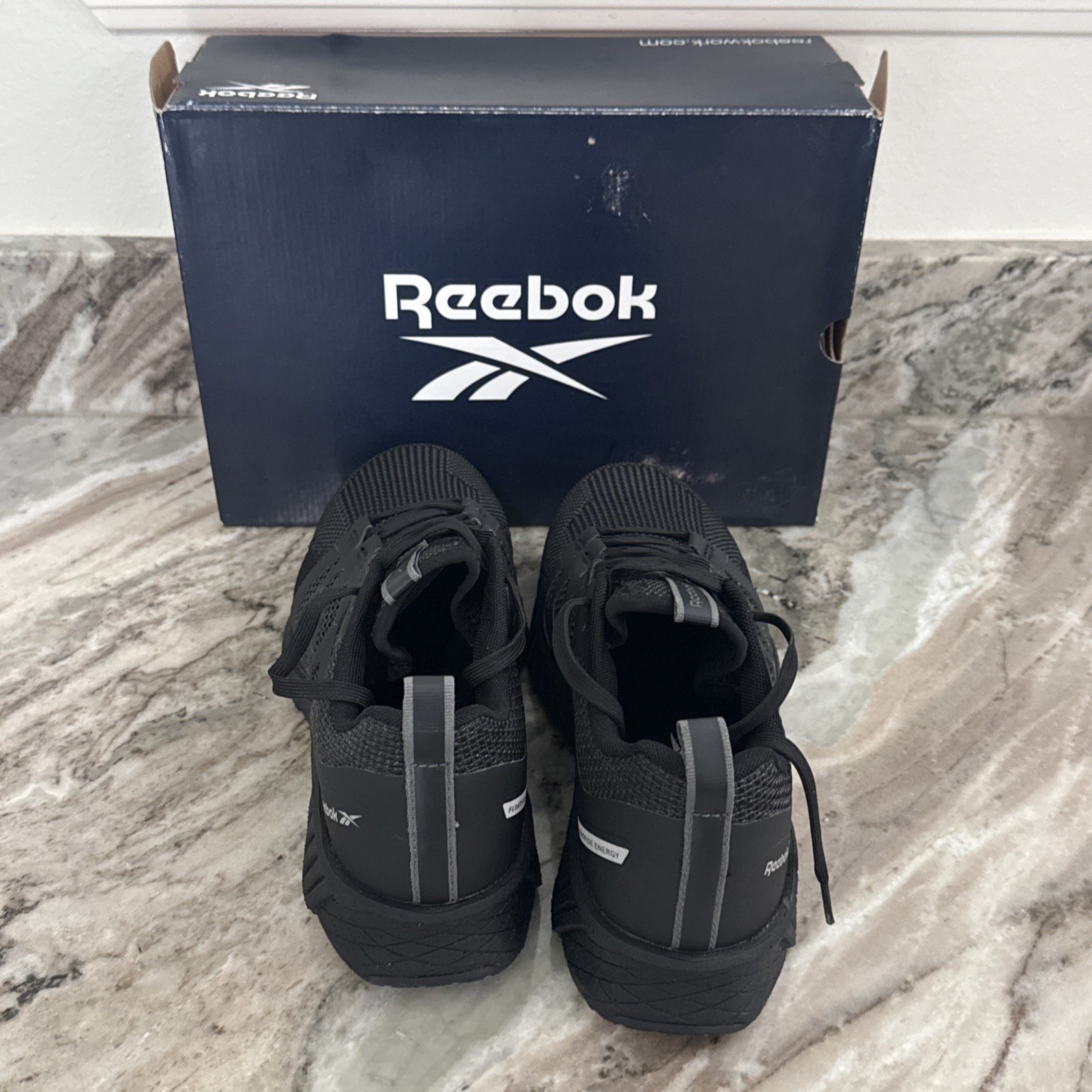 NIB REEBOK Fusion Tennis Shoes FLEXWEAVE MEN’S 8 W ATHLETIC COMPOSITE TOE
