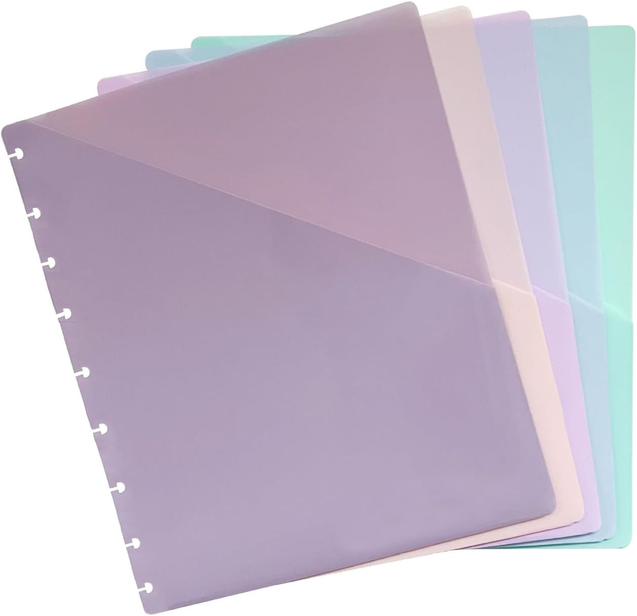 Discbound Classic Notebook with Pockets & 5 Plastic Index Dividers, 7×9.25