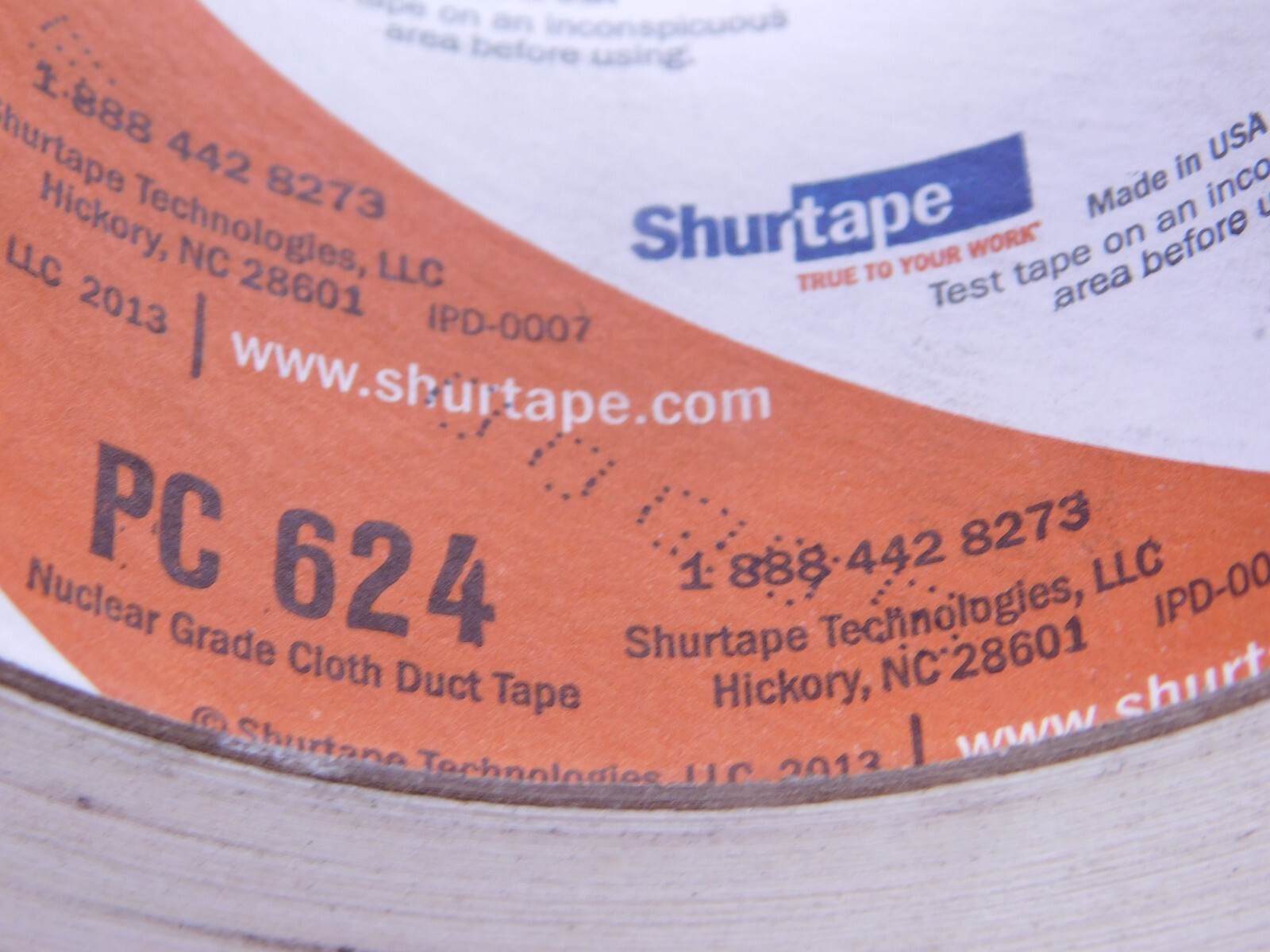 2″ Shurtape PC 624 Premium Nuclear Grade Cloth Duct Tape WHITE 13 mil 48mm x 55m