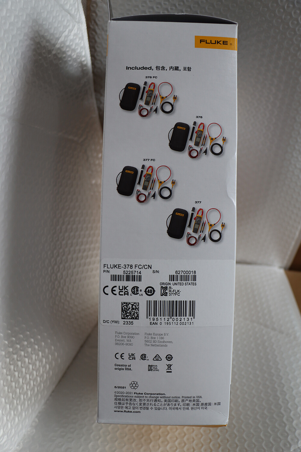 Fluke 378FC AC/DC TRMS Non-Contact Voltage Wireless Clamp w/PQ Indicator & iFlex
