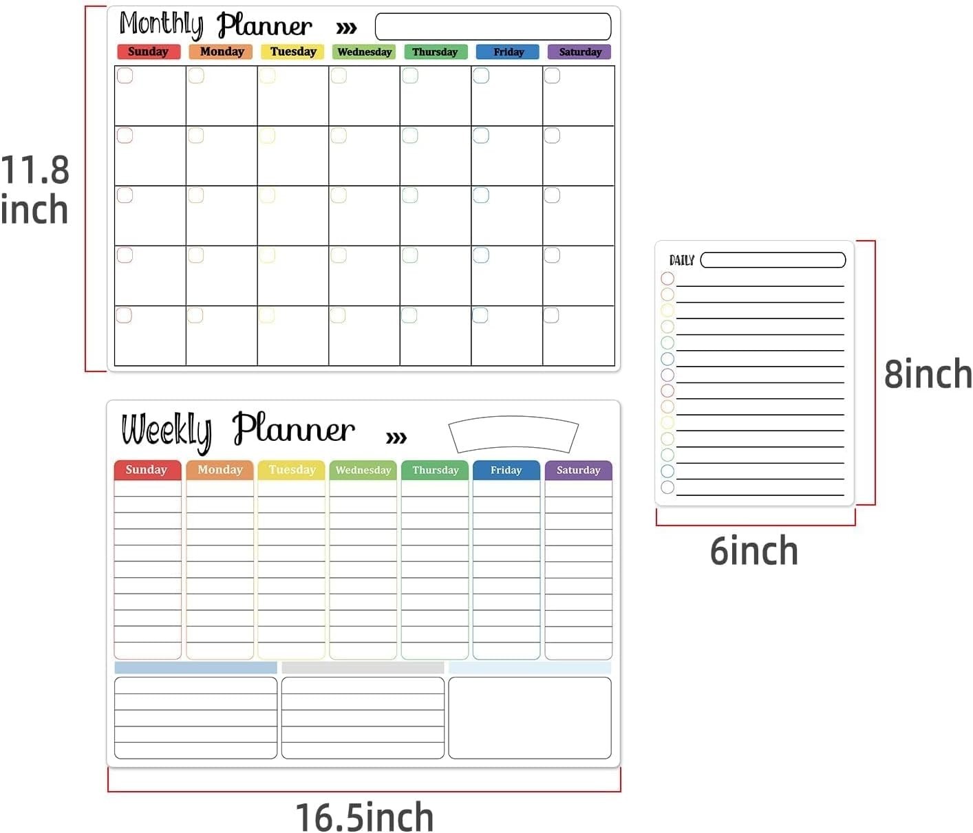 Fridge & Wall Organiser – Monthly, Weekly, Daily