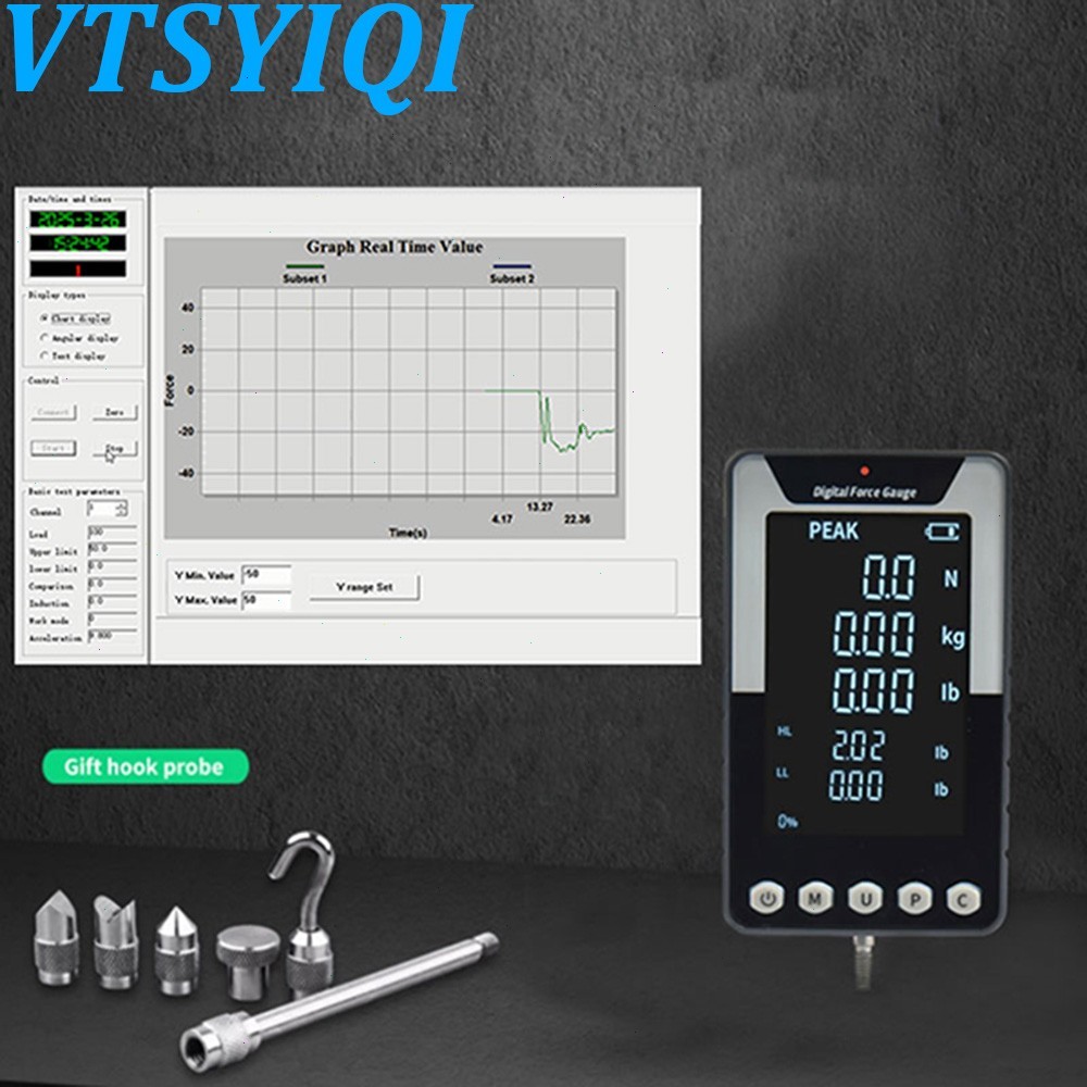 Digital Push-pull Meter with Max Load Value 3N 0.3Kg 0.65Lb Test Range 0.3-3N.m
